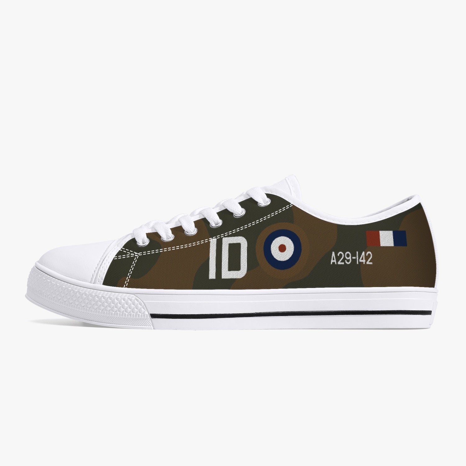 P-40 "ID" of Keith "Bluey" Truscott Low Top Canvas Shoes - I Love a Hangar