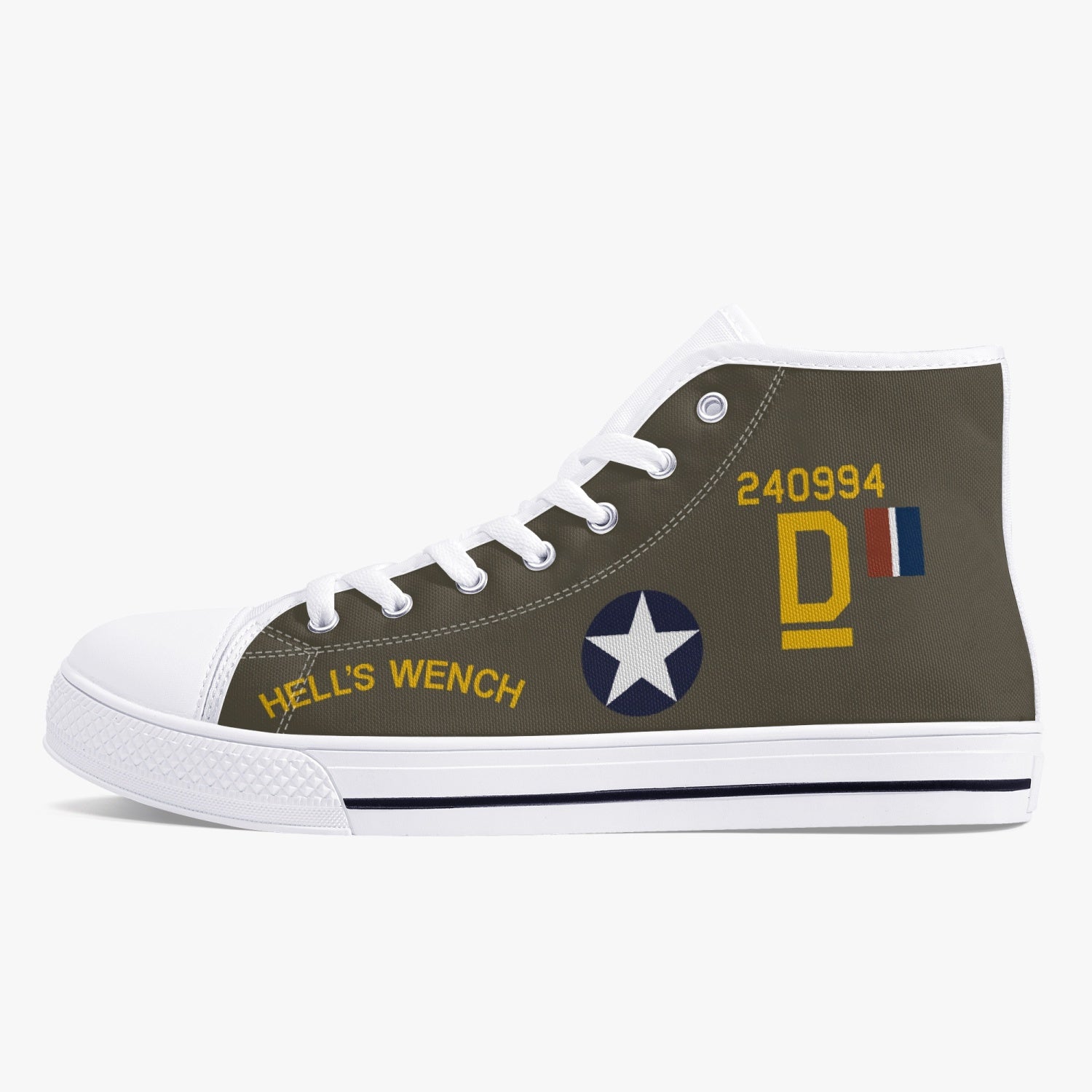 B-24 "Hell's Wench" High Top Canvas Shoes - I Love a Hangar