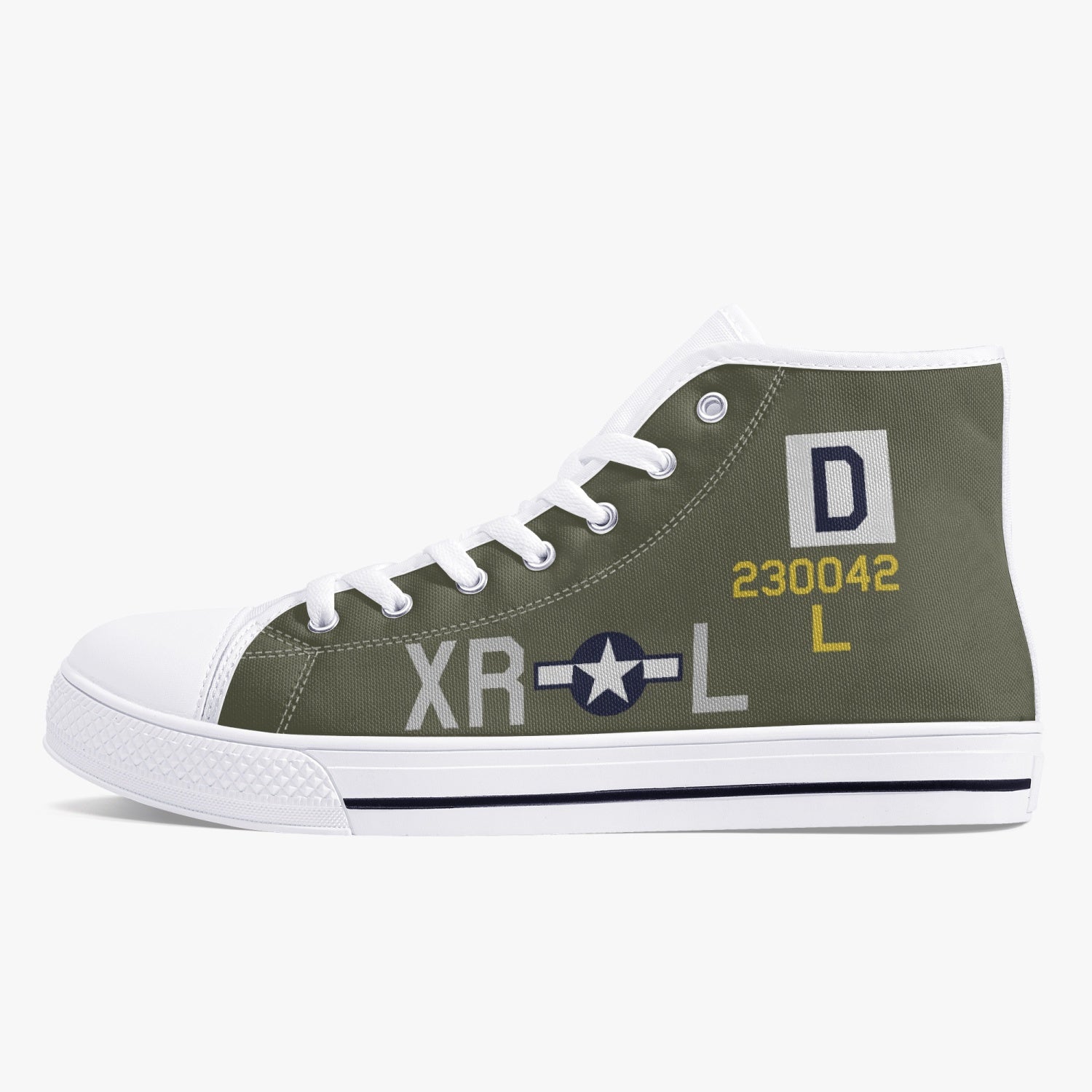B-17 "XR-L" (230042) Women's High Top Canvas Shoes - I Love a Hangar