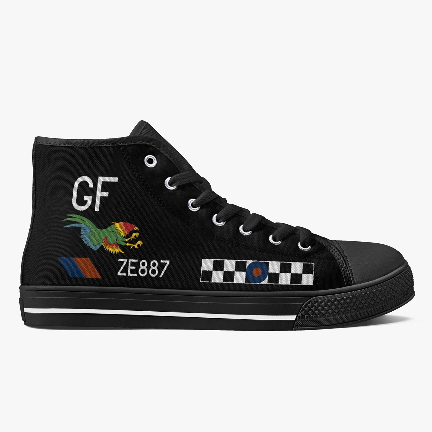 Tornado F.3 (ZE887) High Top Canvas Shoes - I Love a Hangar