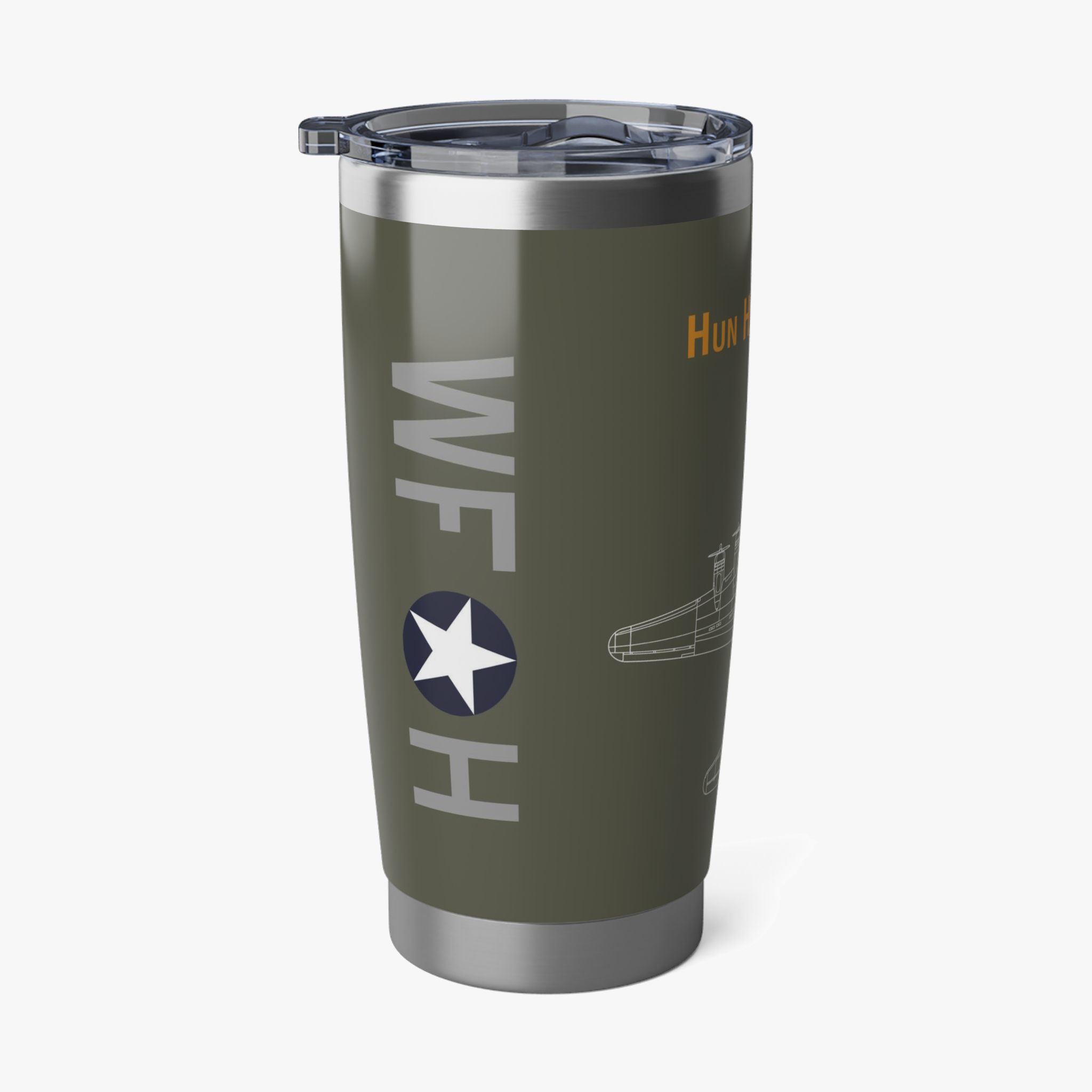 B-17 "Hun Hunter" Inspired 20oz (590ml) Stainless Steel Tumbler - I Love a Hangar
