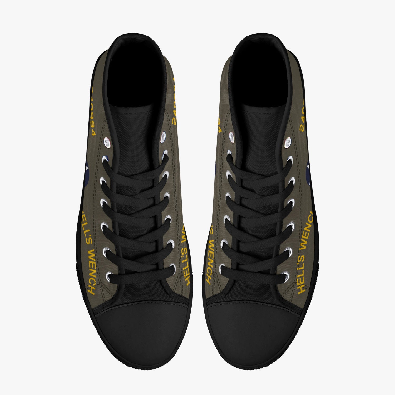 B-24 "Hell's Wench" High Top Canvas Shoes - I Love a Hangar