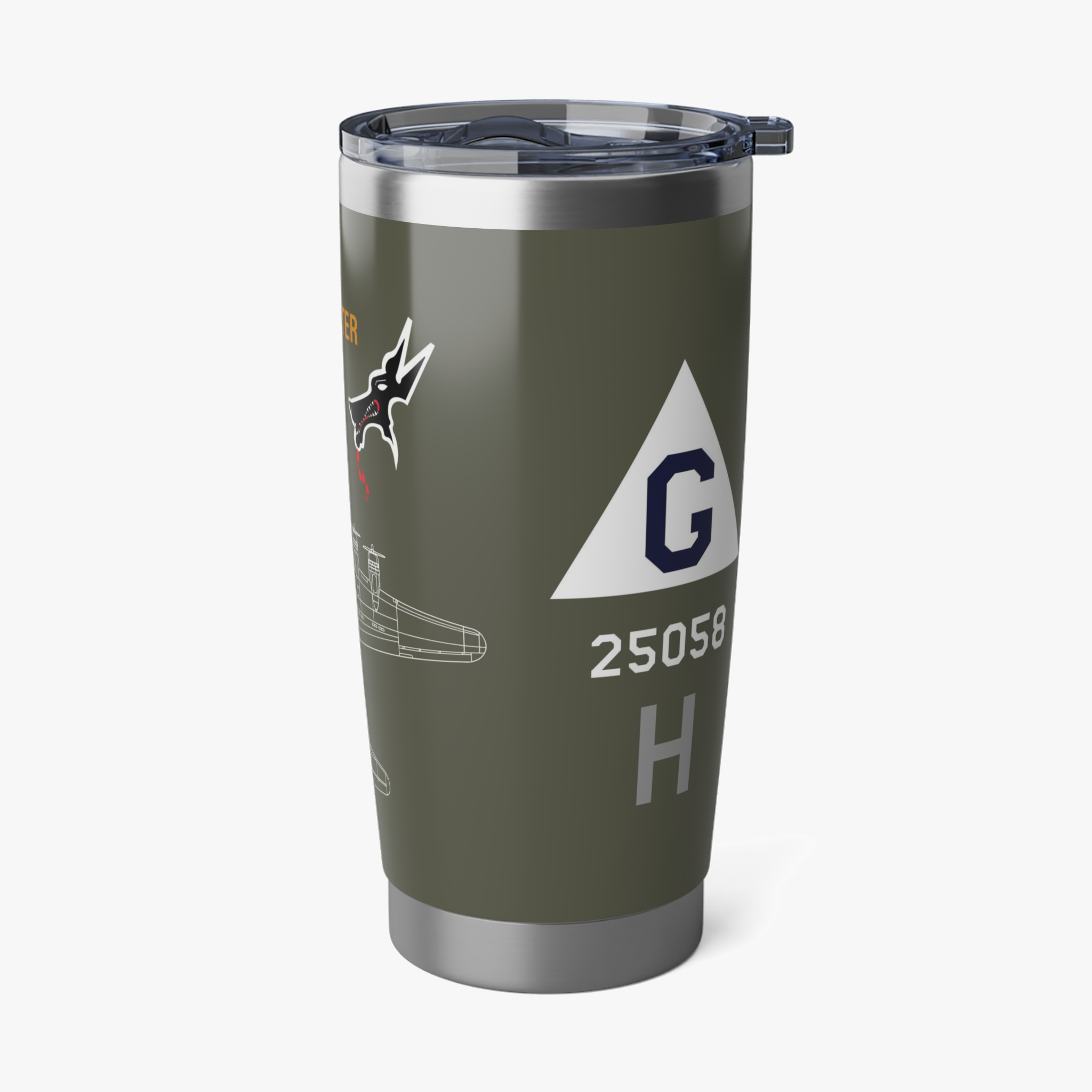 B-17 "Hun Hunter" Inspired 20oz (590ml) Stainless Steel Tumbler - I Love a Hangar