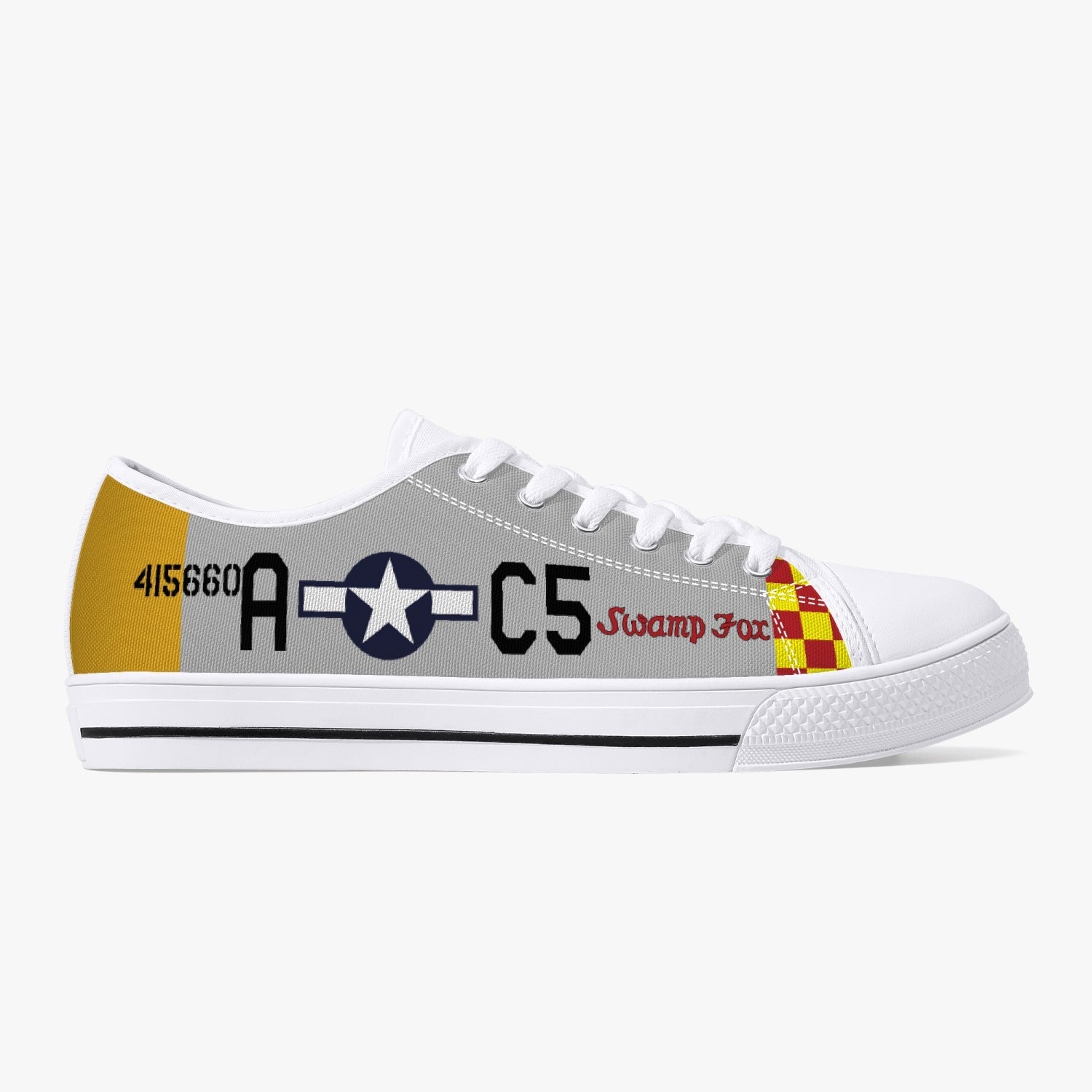 P-51 "Swamp Fox" Low Top Canvas Shoes - I Love a Hangar