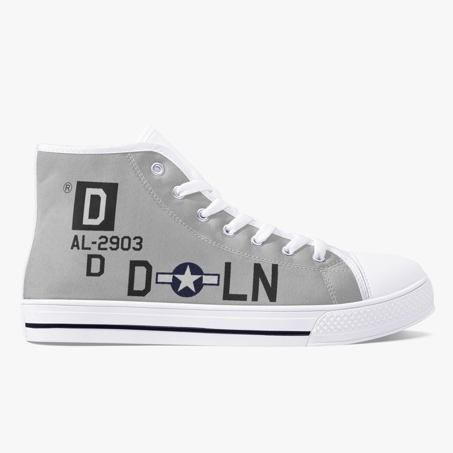 B-17 "LN-D" (AL-2903) Men's High Top Canvas Shoes - I Love a Hangar
