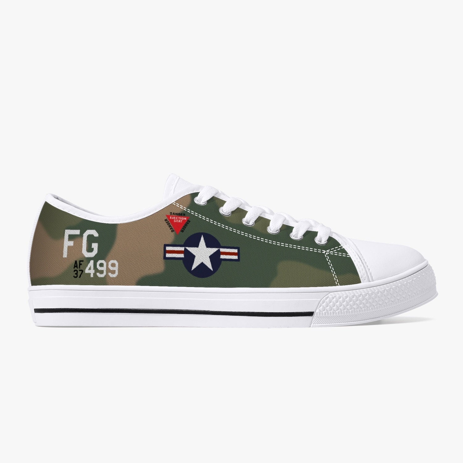 F-4 Phantom II of Daniel "Chappie" James Jr Low Top Canvas Shoes - I Love a Hangar