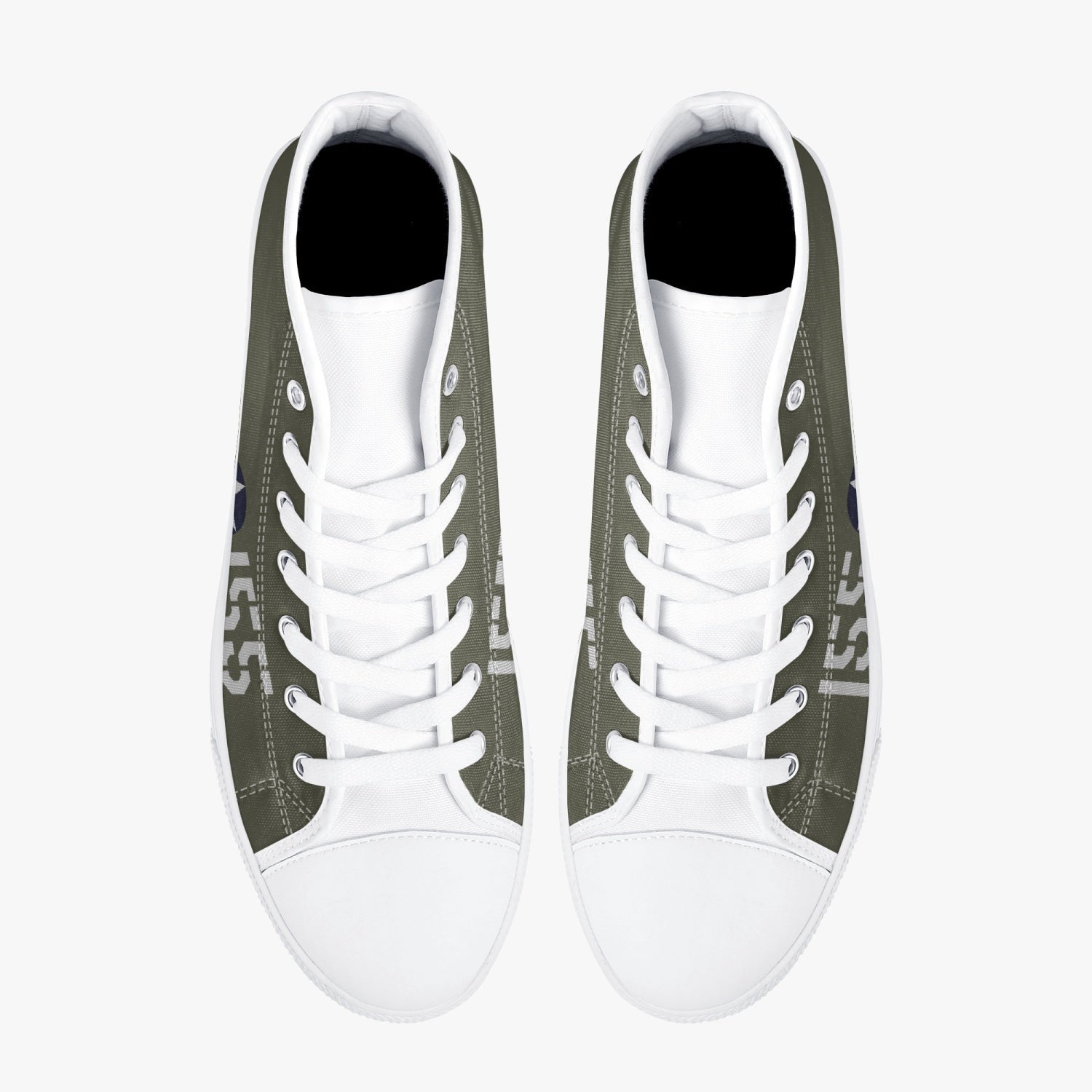 P-40 "#155" of 2LT Kenneth Taylor High Top Canvas Shoes - I Love a Hangar