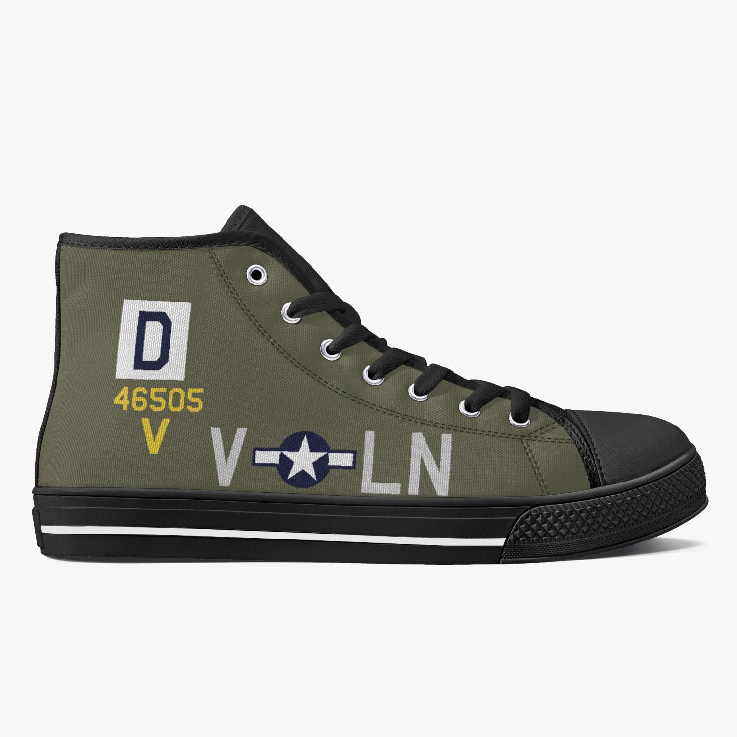 B-17 "LN-V" (46505) High Top Canvas Shoes - I Love a Hangar
