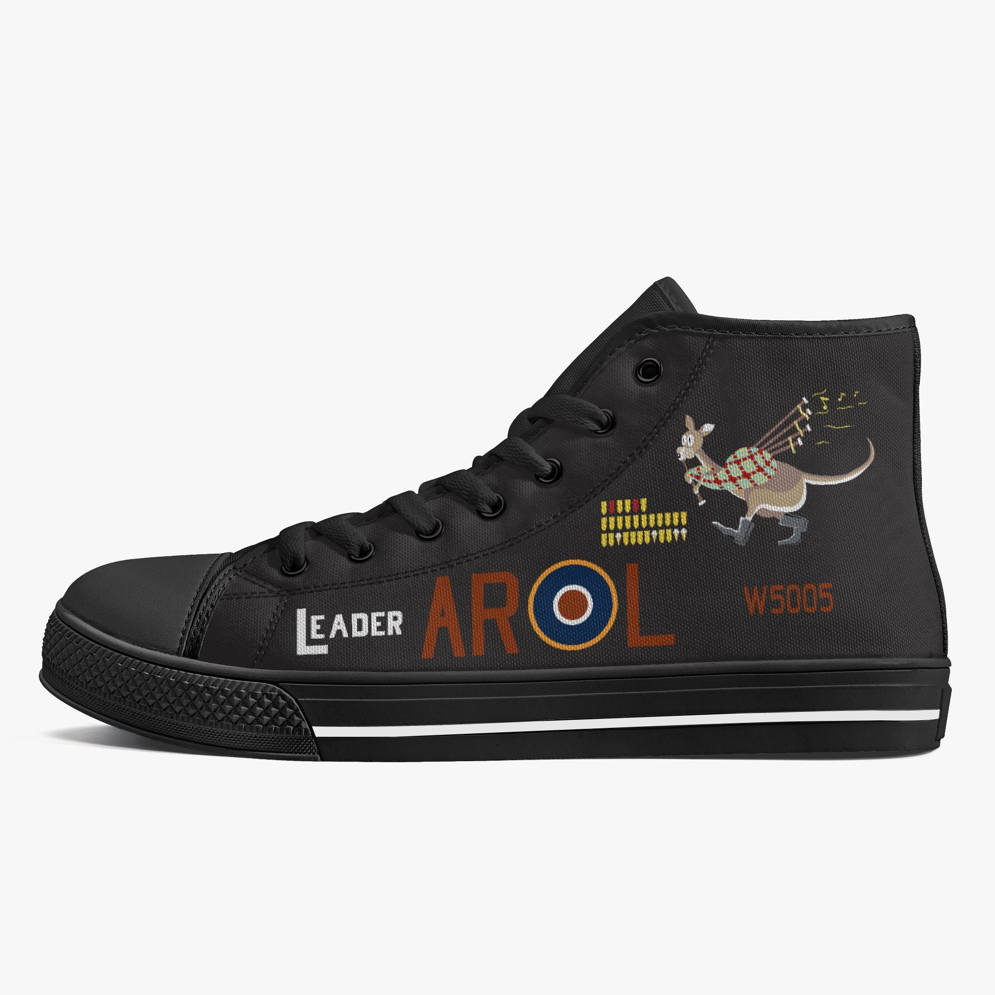 Lancaster "L for Leader" High Top Canvas Shoes (Black) - I Love a Hangar