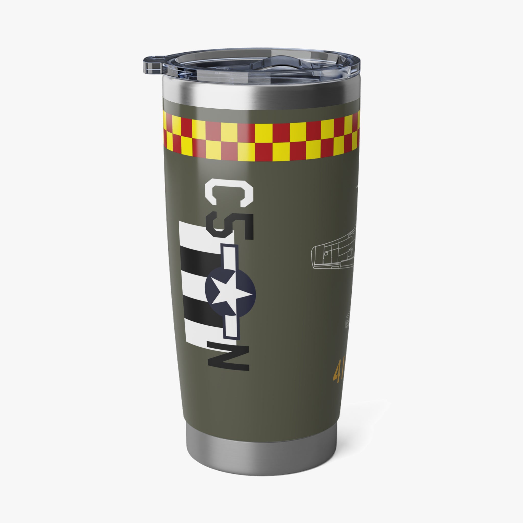P-51 "Frenesi" Inspired 20oz (590ml) Stainless Steel Tumbler - I Love a Hangar