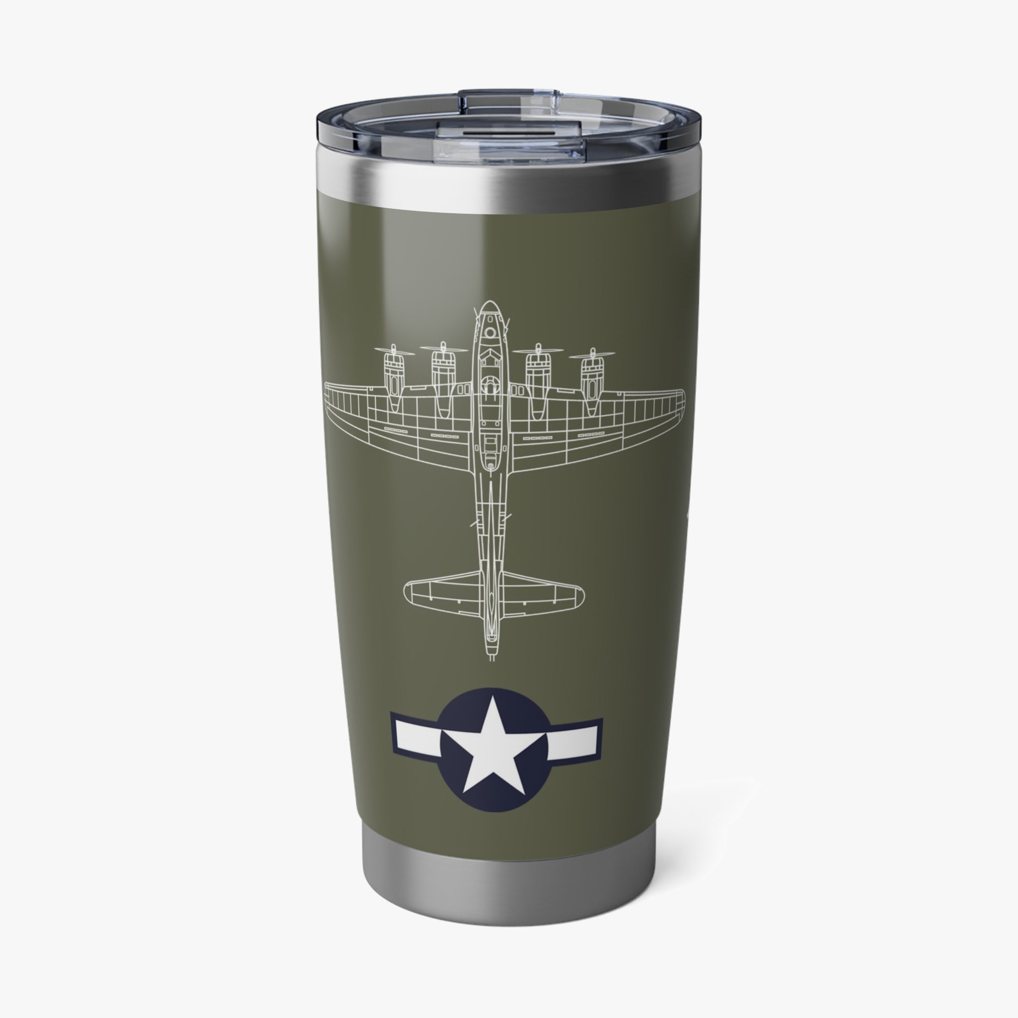 B-17 "Spirit of '44" Inspired 20oz (590ml) Stainless Steel Tumbler - I Love a Hangar