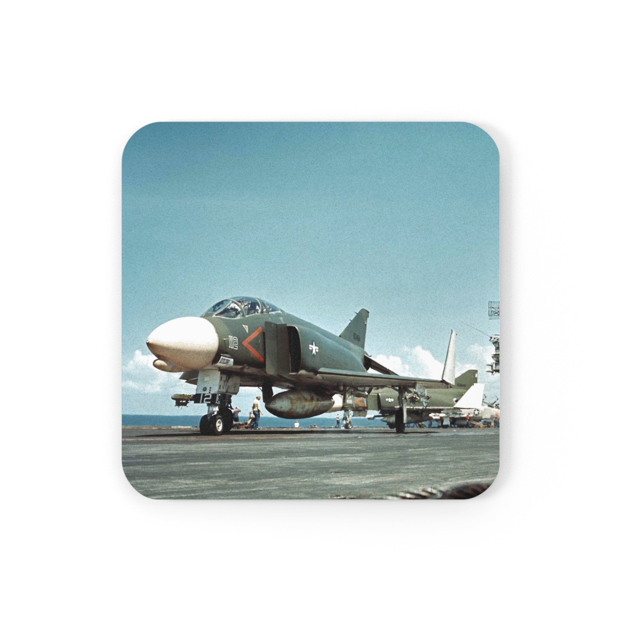 F-4 Phantom (Camouflage) Cork Back Coaster - I Love a Hangar