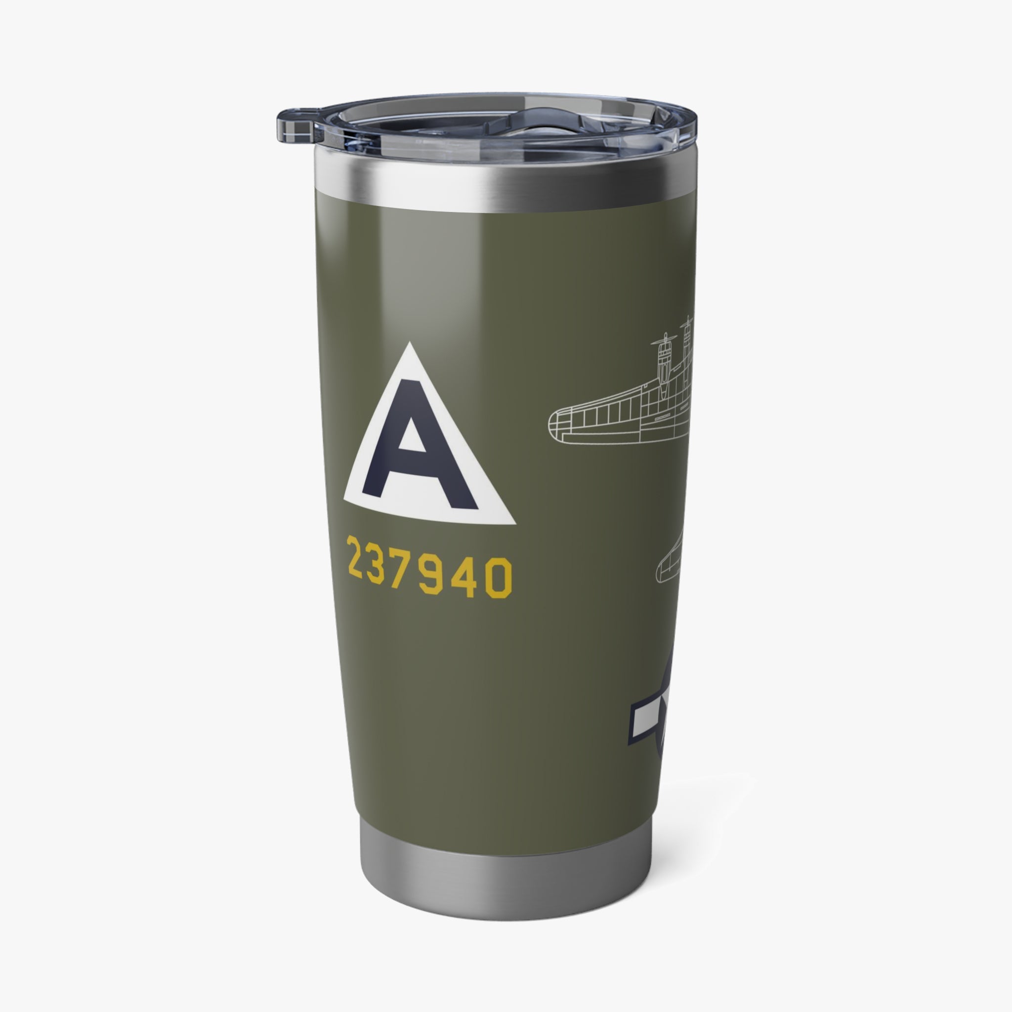 B-17 "Spirit of '44" Inspired 20oz (590ml) Stainless Steel Tumbler - I Love a Hangar