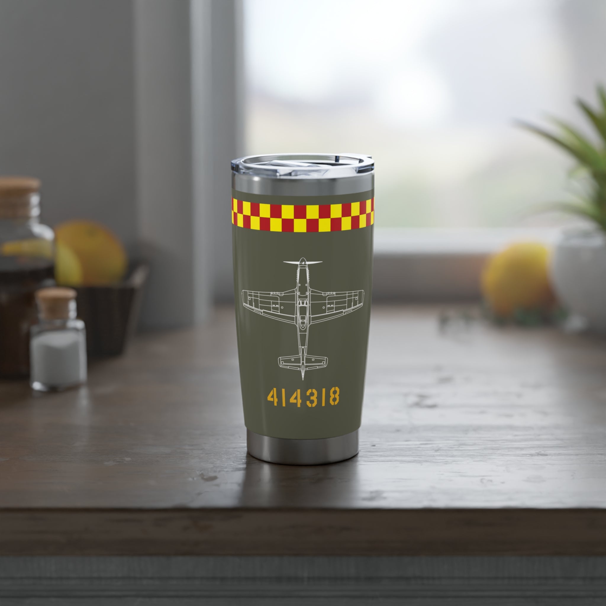P-51 "Frenesi" Inspired 20oz (590ml) Stainless Steel Tumbler - I Love a Hangar