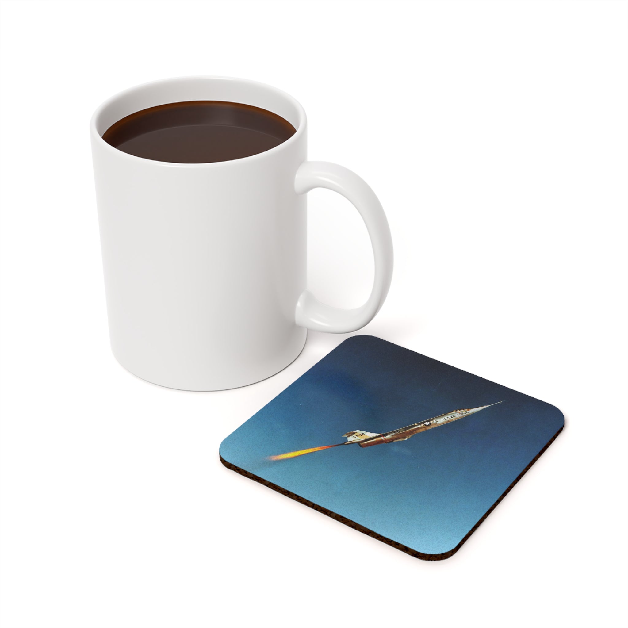 NF-104 Zoom Climb Cork Back Coaster - I Love a Hangar