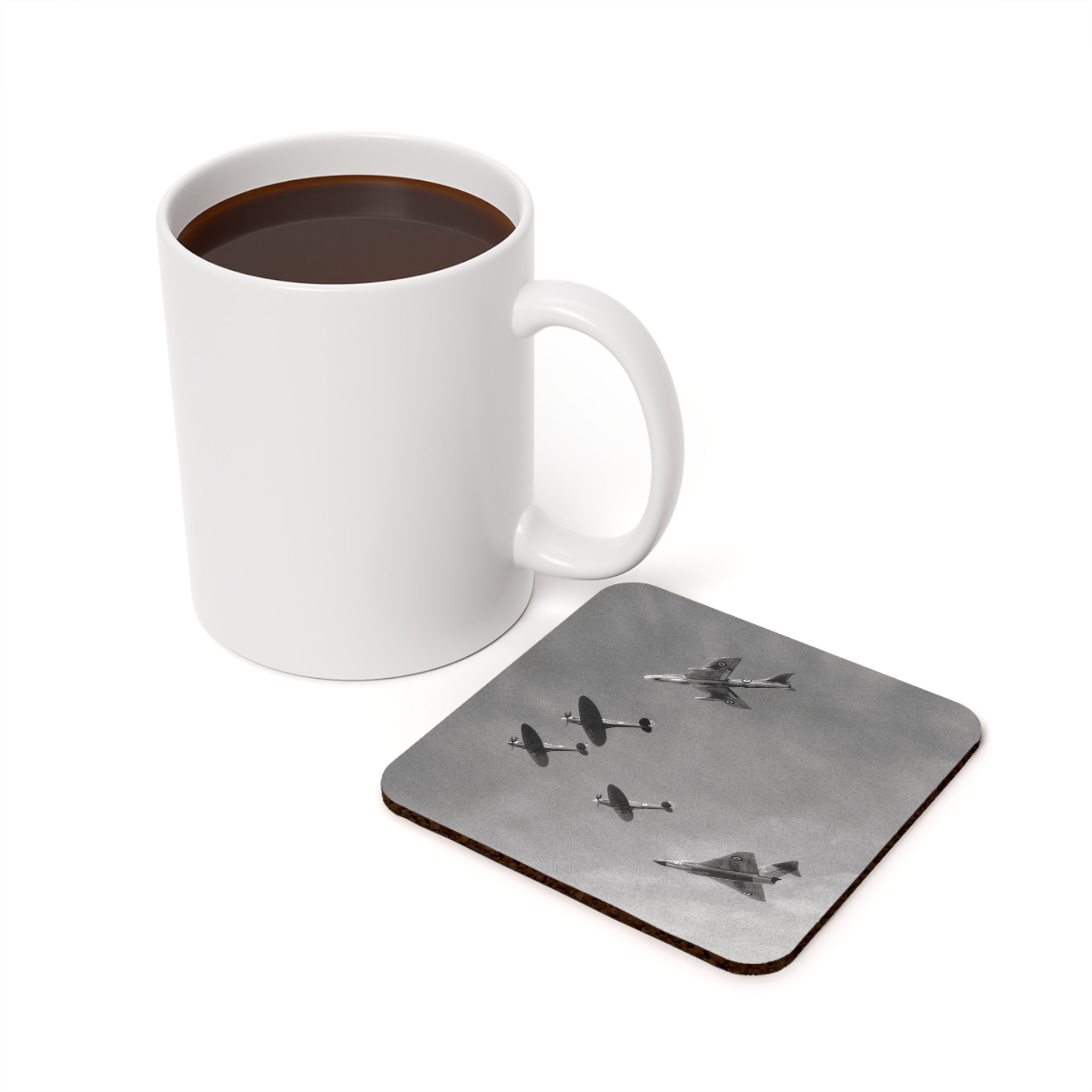 RAF Aircraft Formation Cork Back Coaster - I Love a Hangar