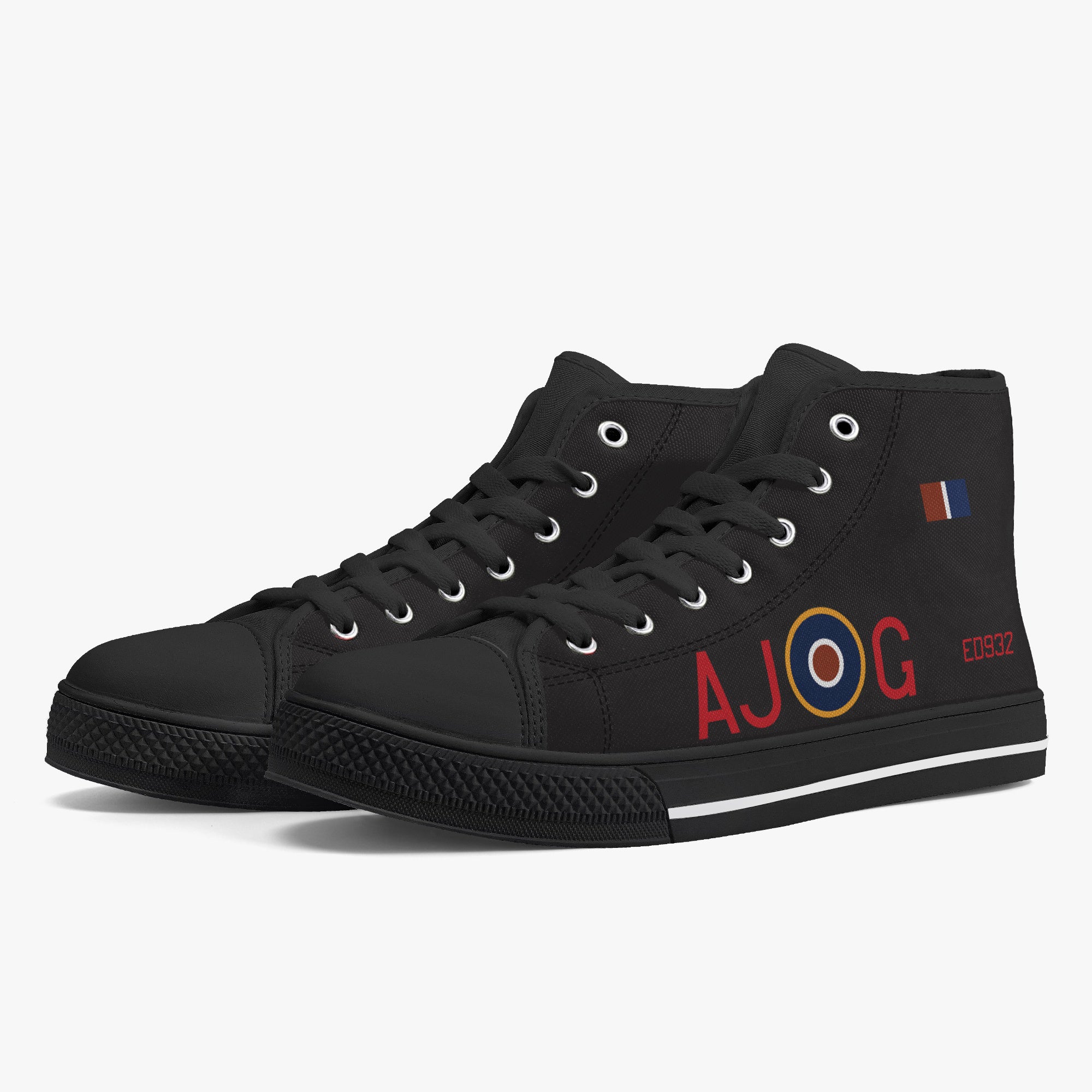 Lancaster "AJ-G" High Top Canvas Shoes (Black) - I Love a Hangar