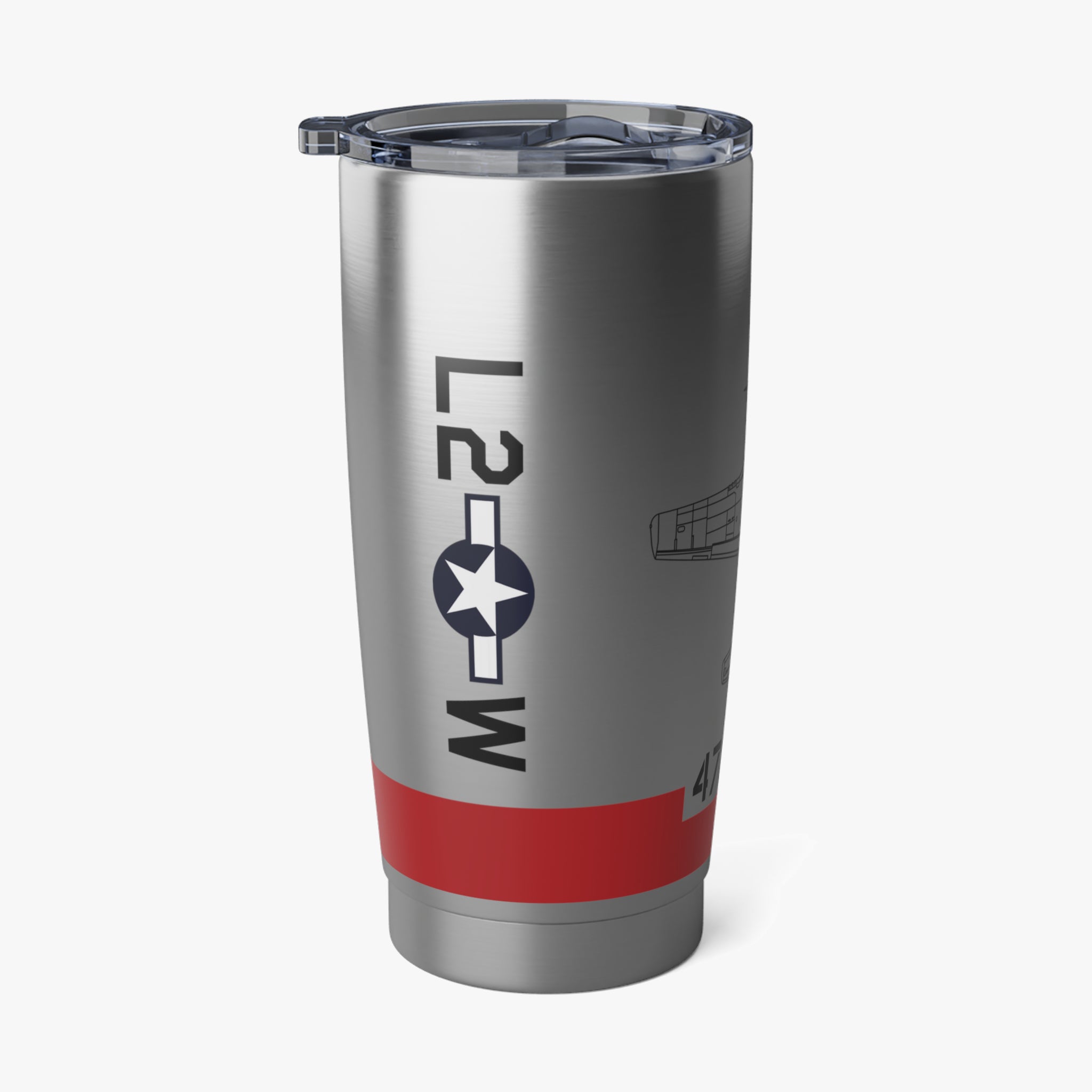 P-51 "SCAT VII" Inspired 20oz (590ml) Stainless Steel Tumbler - I Love a Hangar