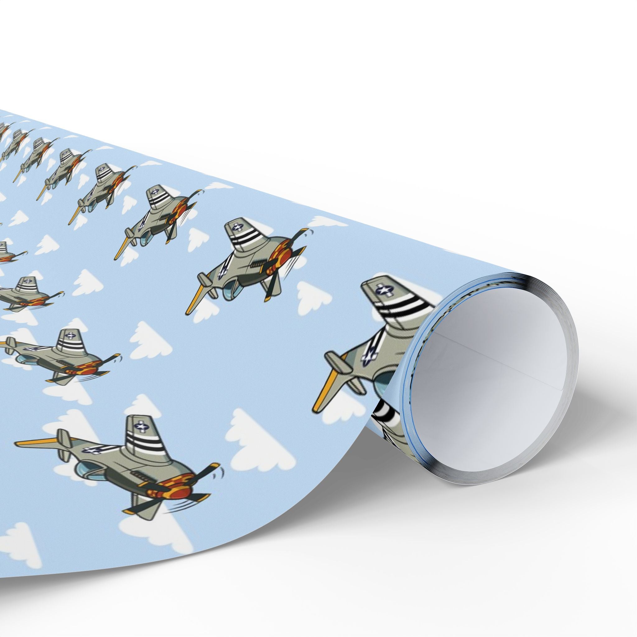 P-51 Mustang in Bare Metal Wrapping Paper