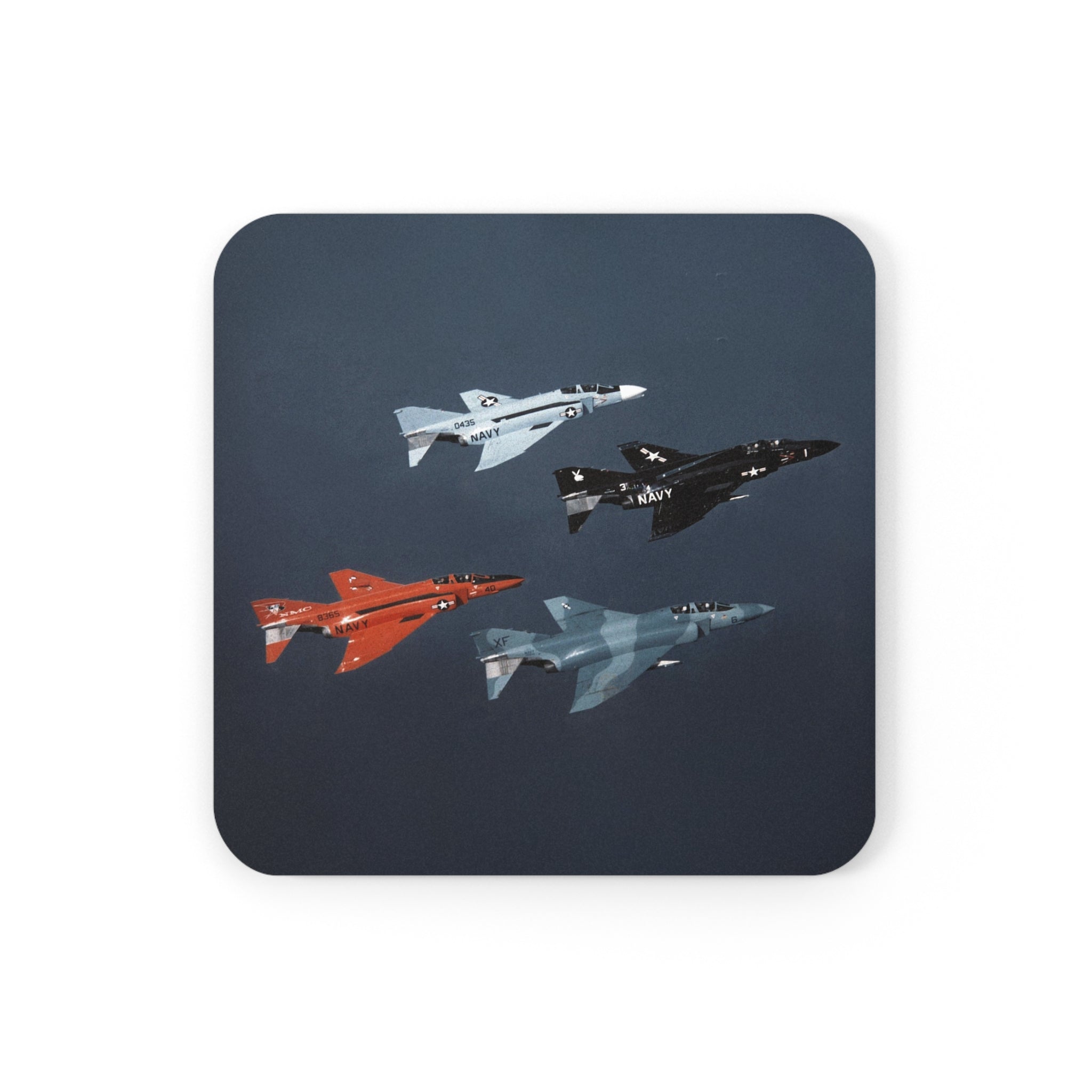 F-4 Phantom Formation Cork Back Coaster - I Love a Hangar