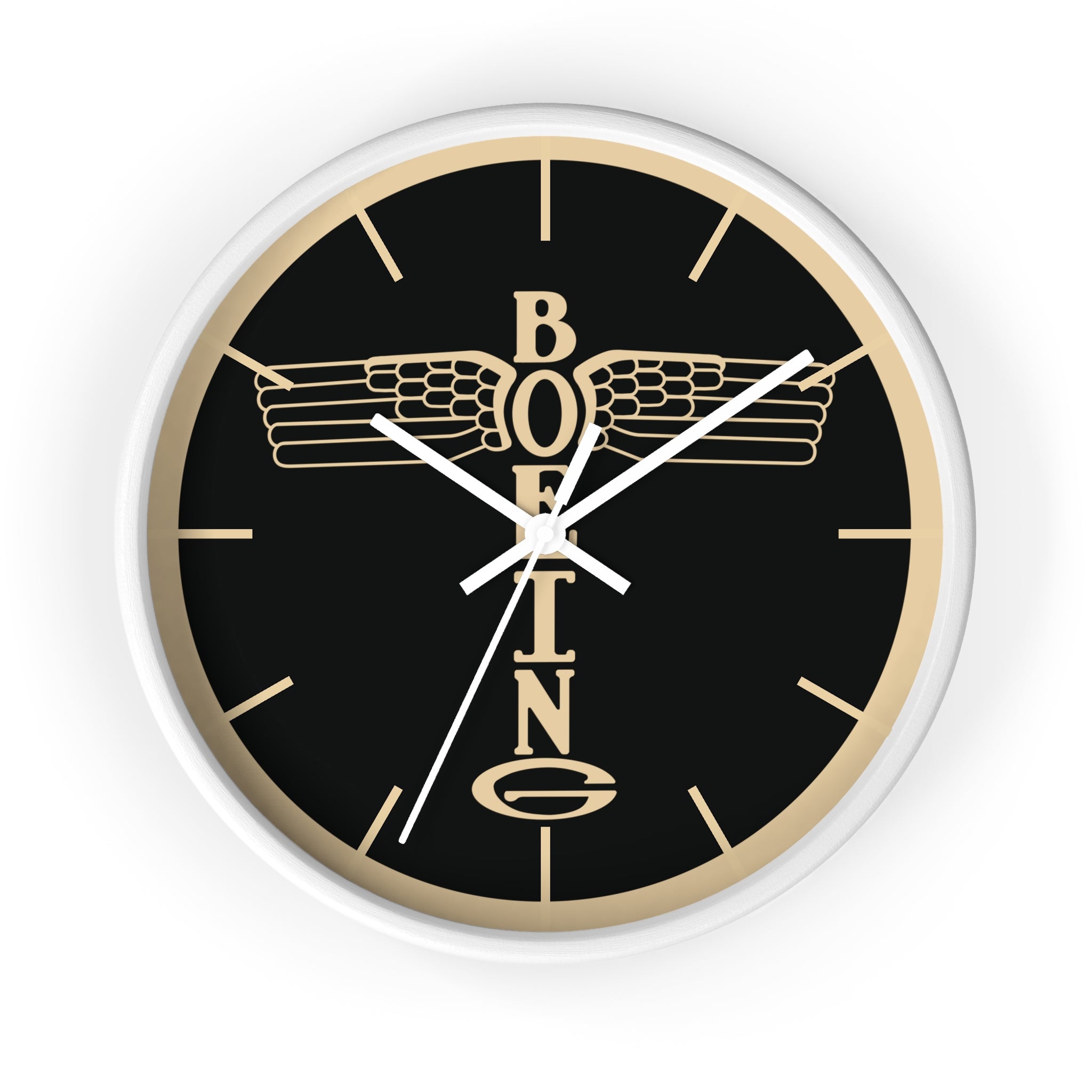 Vintage Style Boeing Yoke Cap Wall Clock - I Love a Hangar