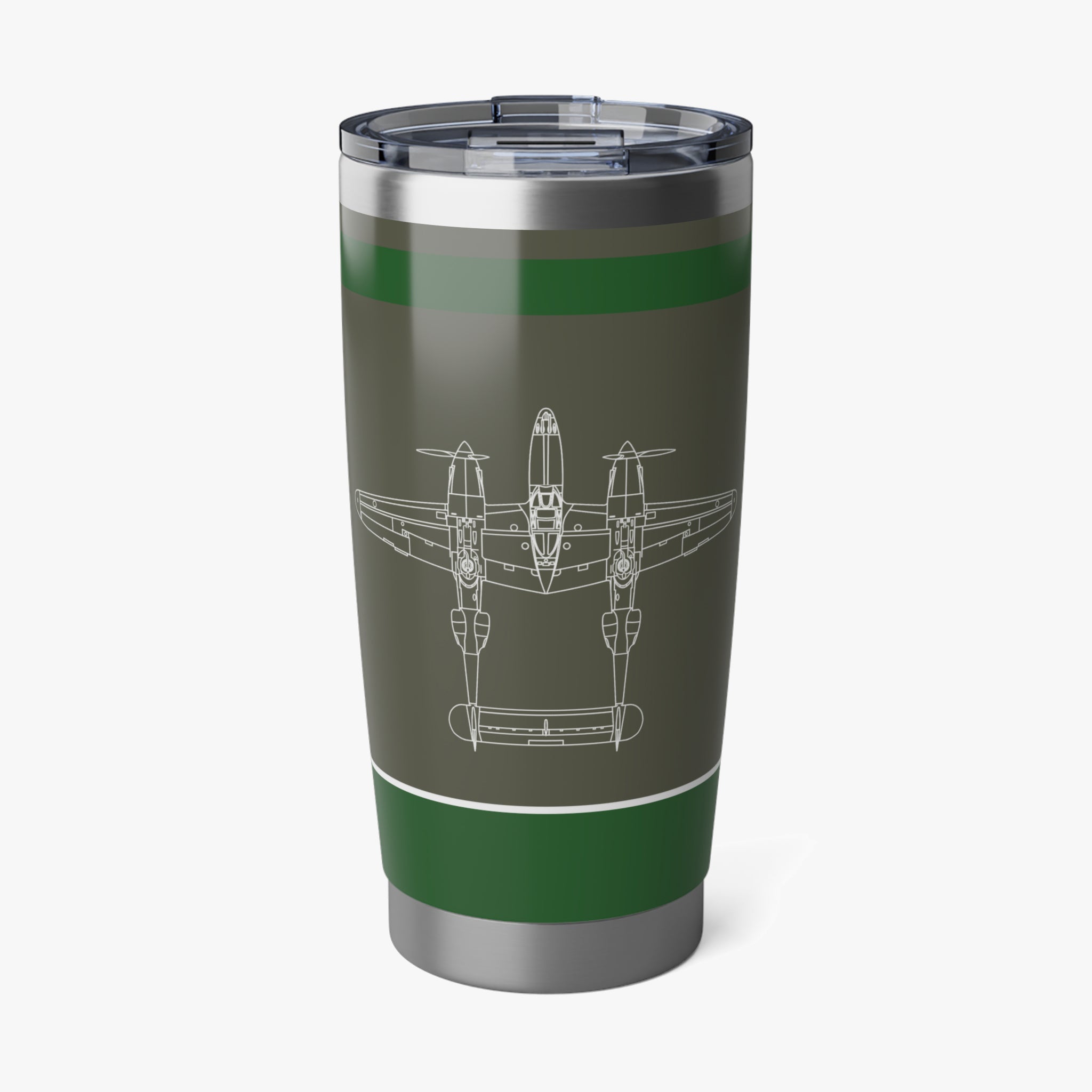 P-38 "Porky II" Inspired 20oz (590ml) Stainless Steel Tumbler - I Love a Hangar