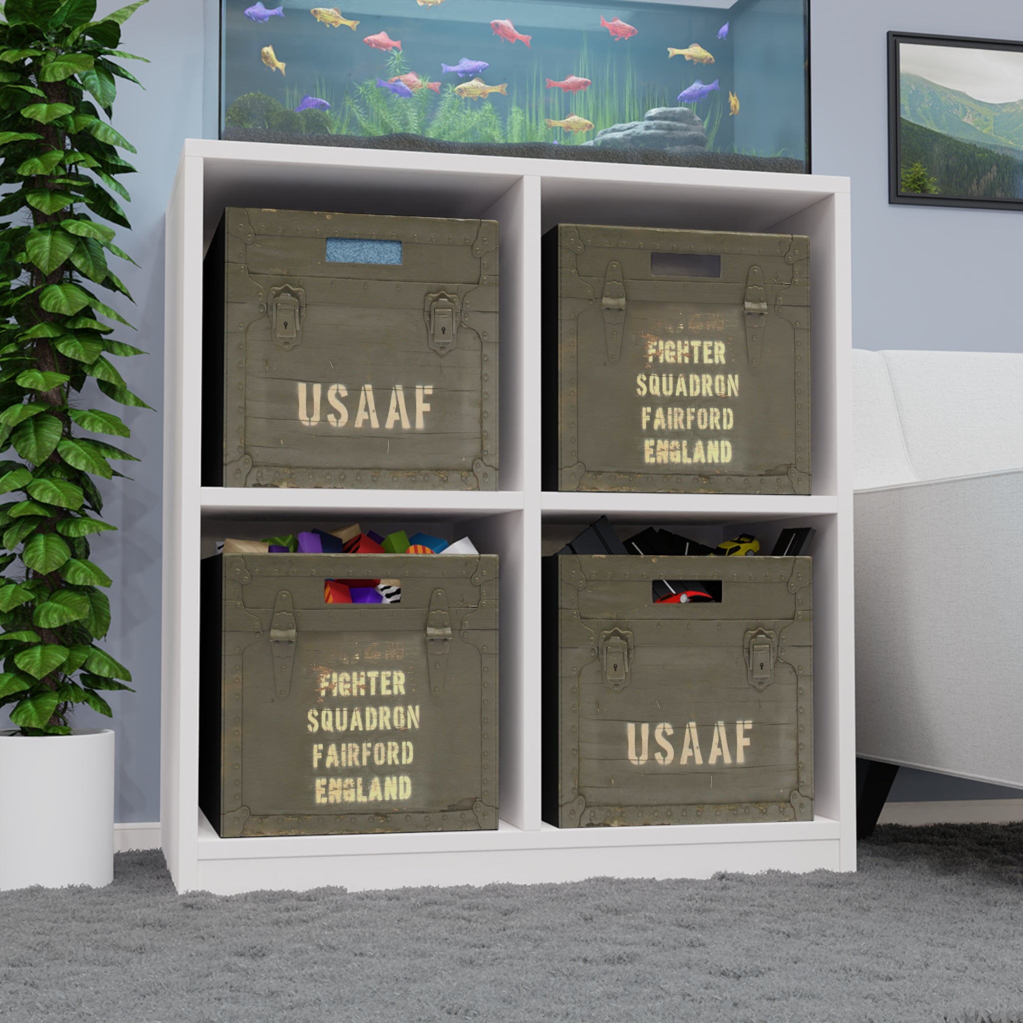 Vintage Style USAAF Felt Storage Box - I Love a Hangar