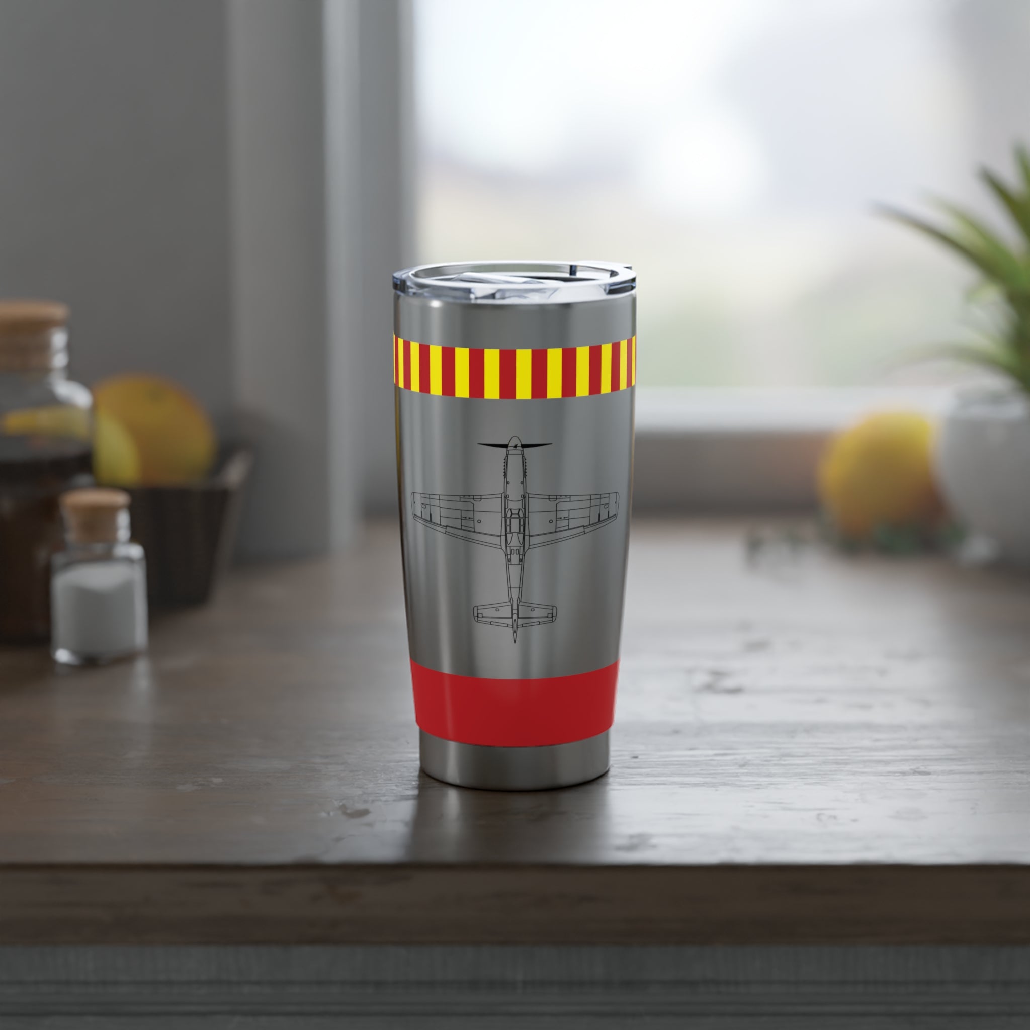 P-51 "Kitten" Inspired 20oz (590ml) Stainless Steel Tumbler - I Love a Hangar