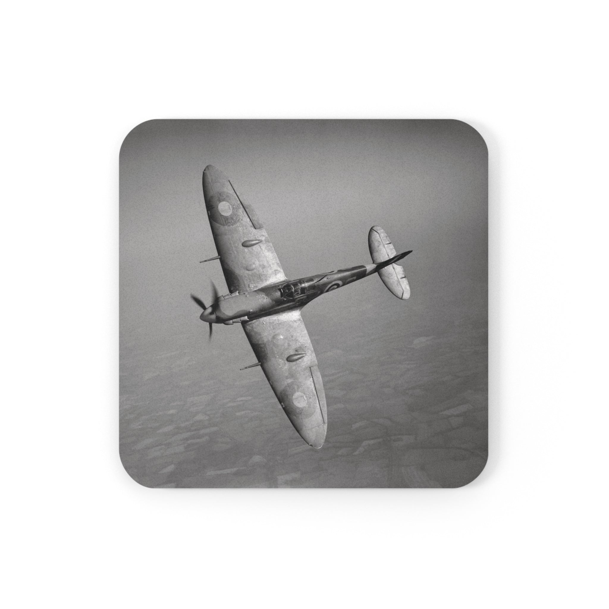 Spitfire Cork Back Coaster - I Love a Hangar