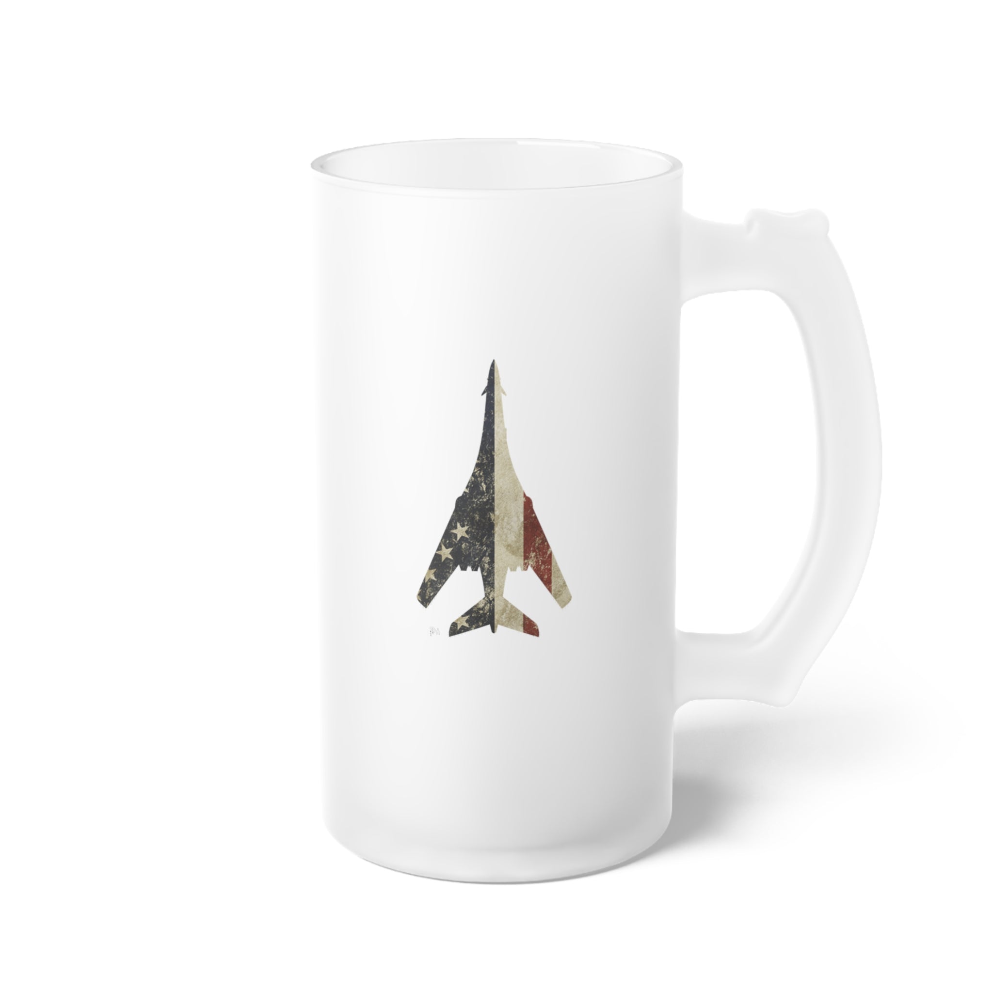 B-1 Lancer Frosted Glass 16oz (473ml) Beer Mug - I Love a Hangar