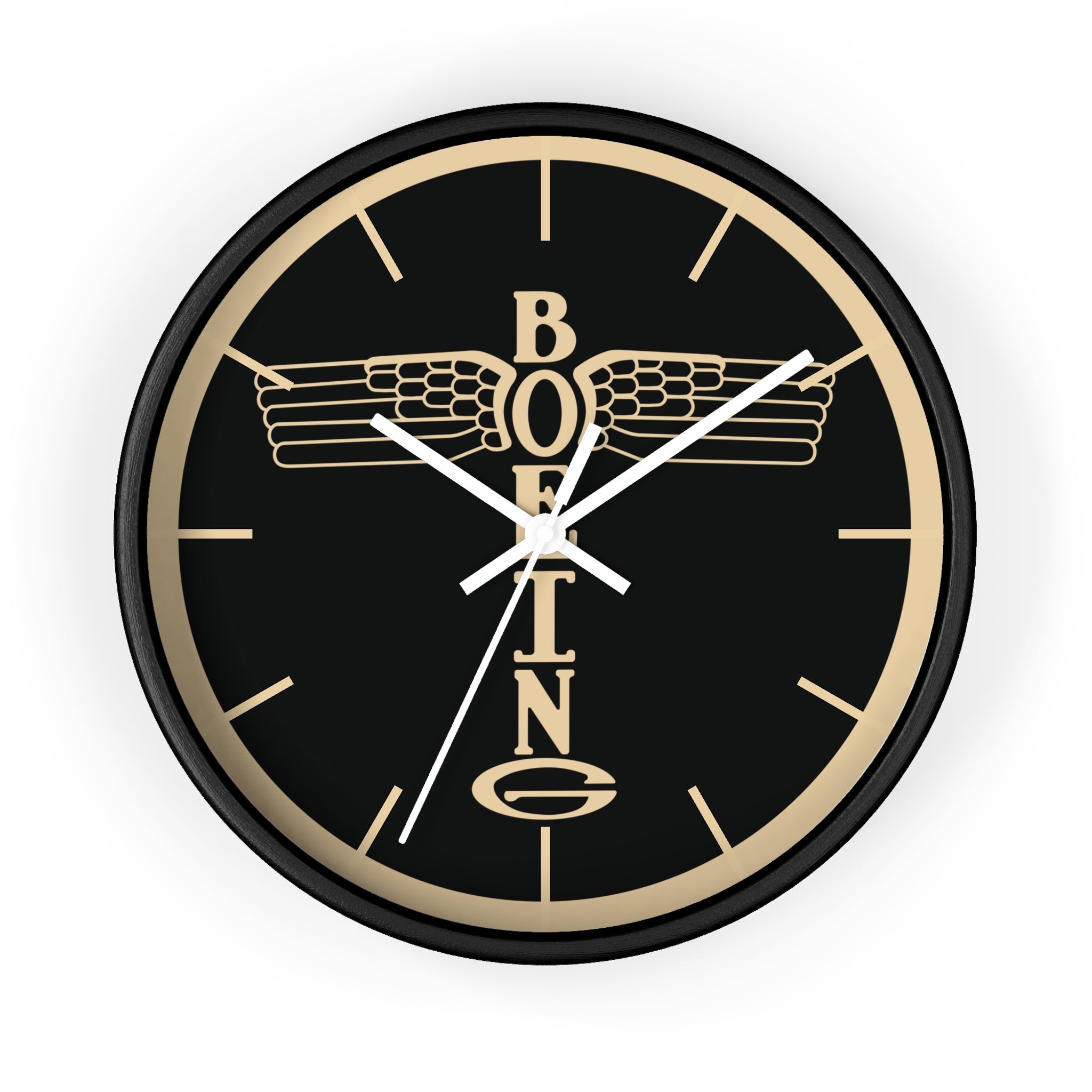 Vintage Style Boeing Yoke Cap Wall Clock - I Love a Hangar