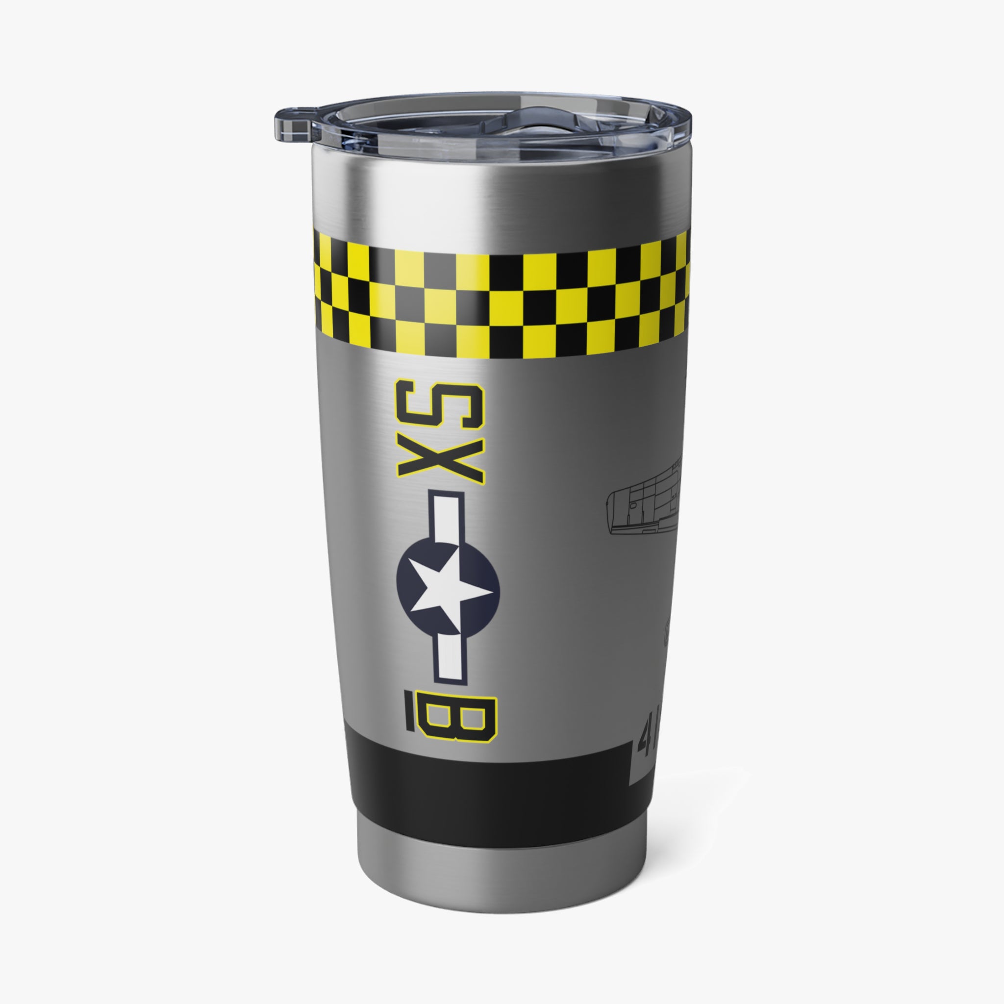 P-51 "Alabama Rammer Jammer" Inspired 20oz (590ml) Stainless Steel Tumbler - I Love a Hangar