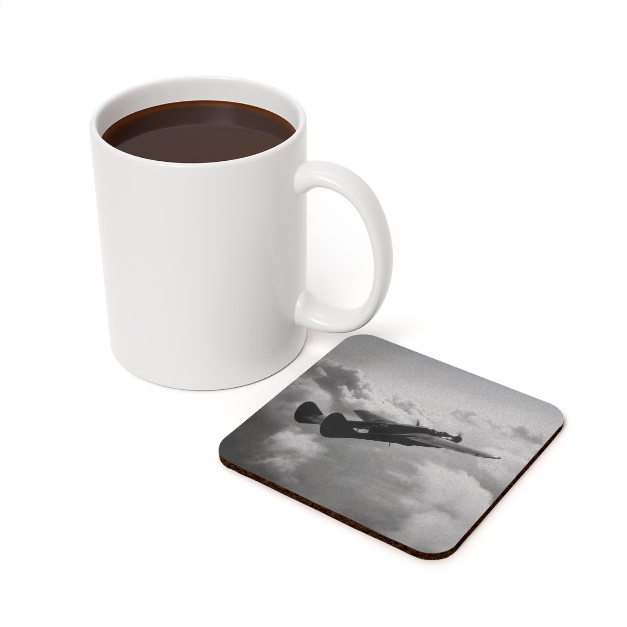 P-61 Black Widow Cork Back Coaster - I Love a Hangar