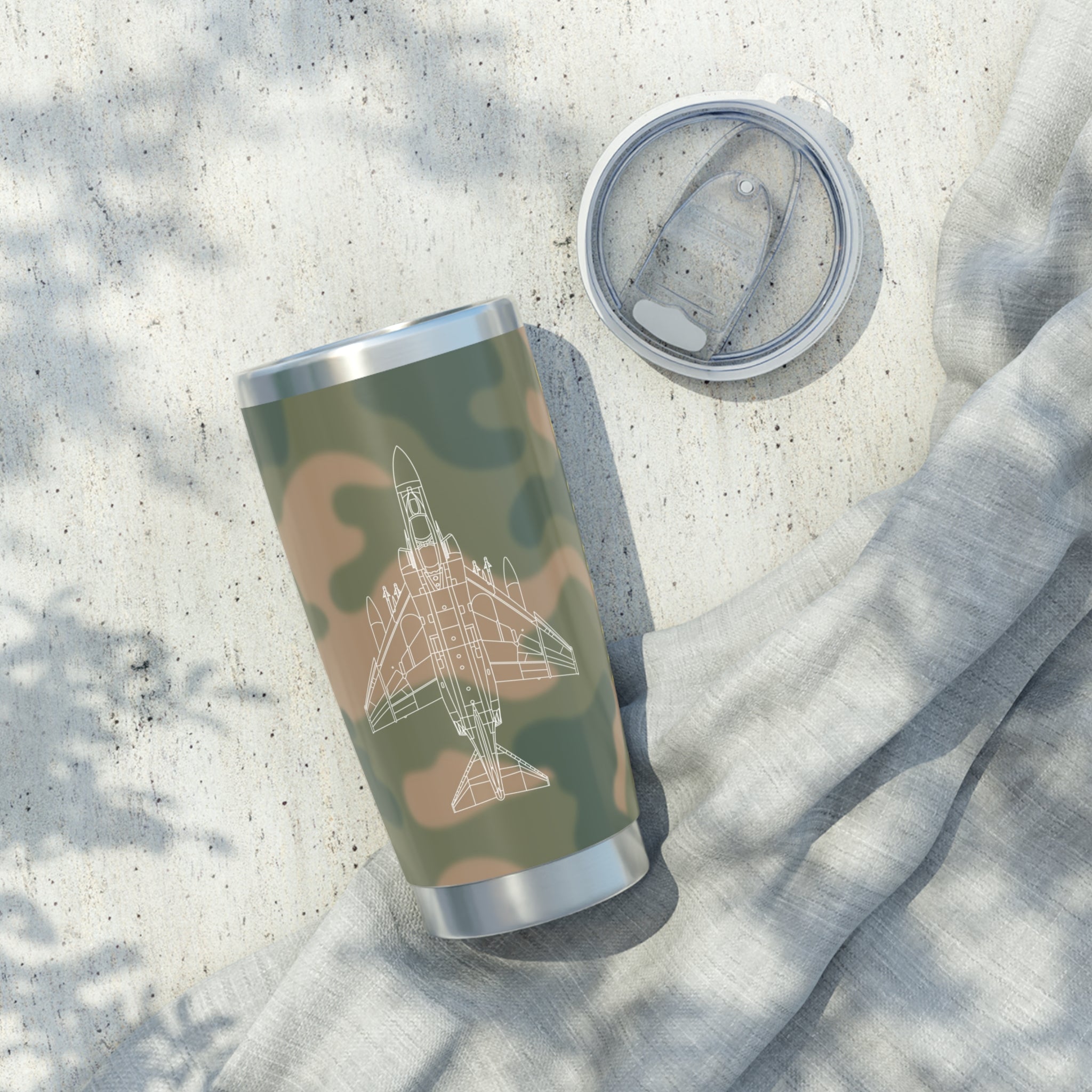 F-4 Phantom II "SCAT XXVII" Inspired 20oz (590ml) Stainless Steel Tumbler - I Love a Hangar