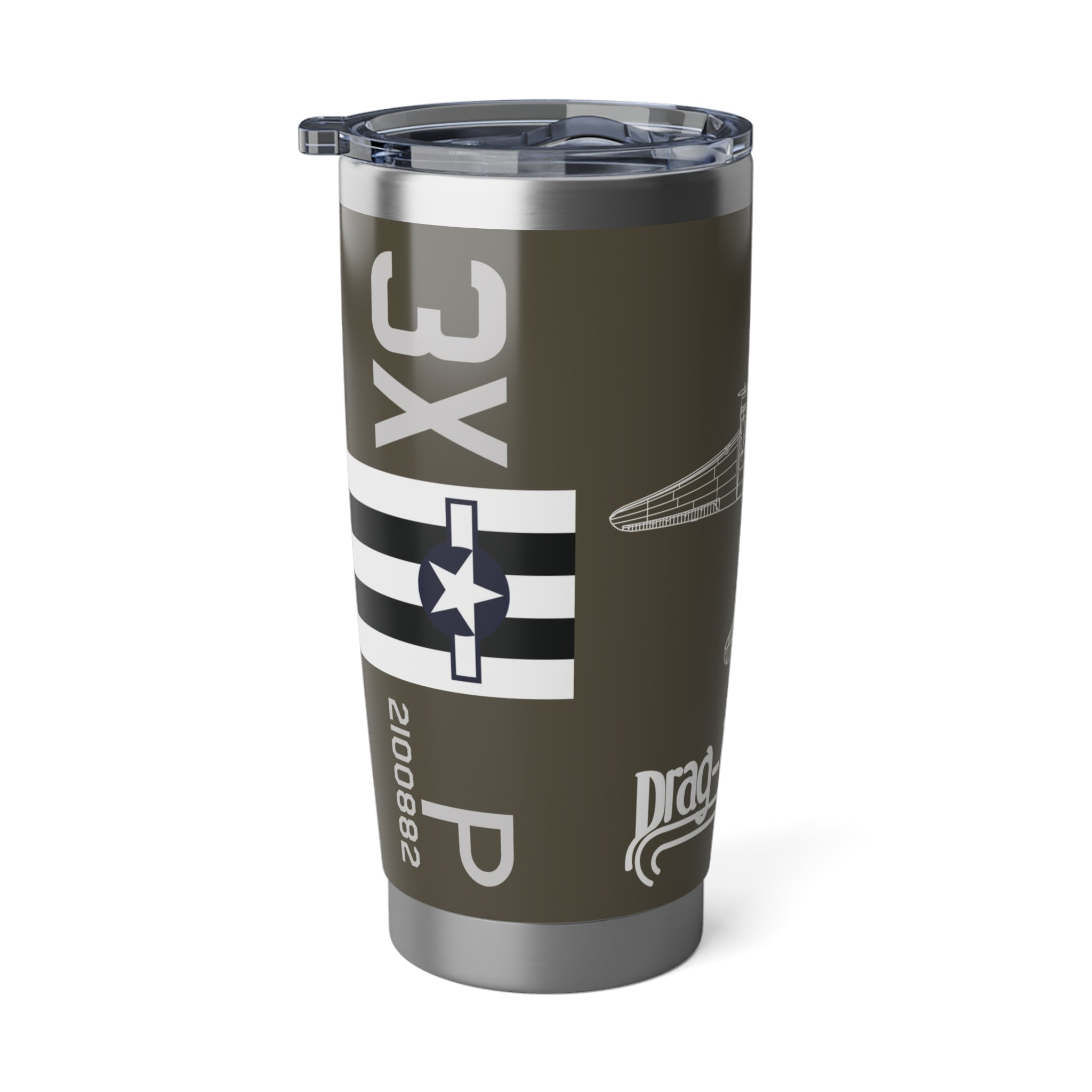 C-47 "Drag-'Em-Oot" 20oz (590ml) Stainless Steel Tumbler - I Love a Hangar