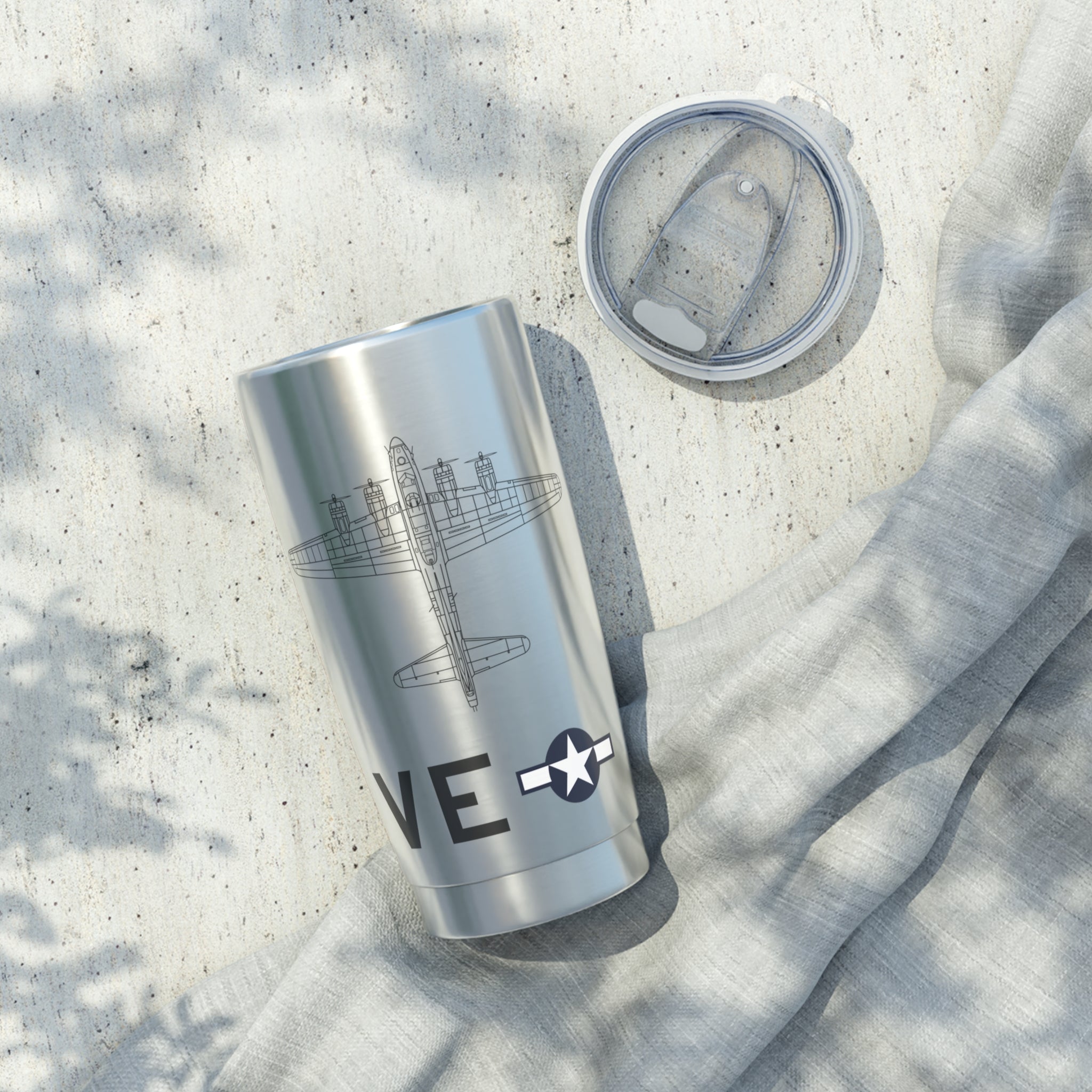 B-17 "Sleepy Time Gal" Inspired 20oz (590ml) Stainless Steel Tumbler - I Love a Hangar