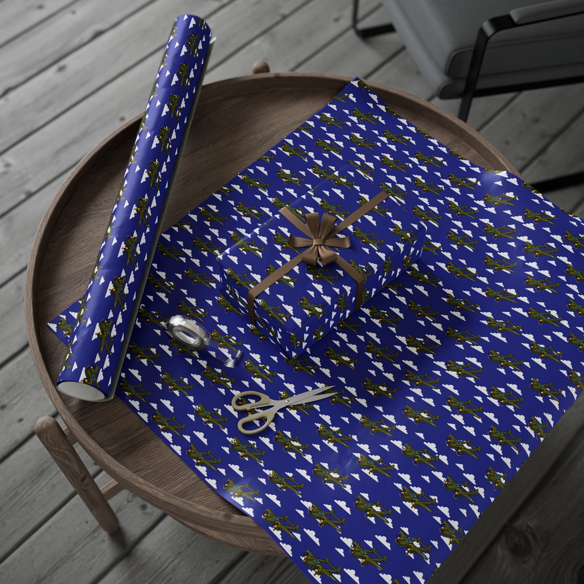 P-38 Lightning Wrapping Paper - Blue