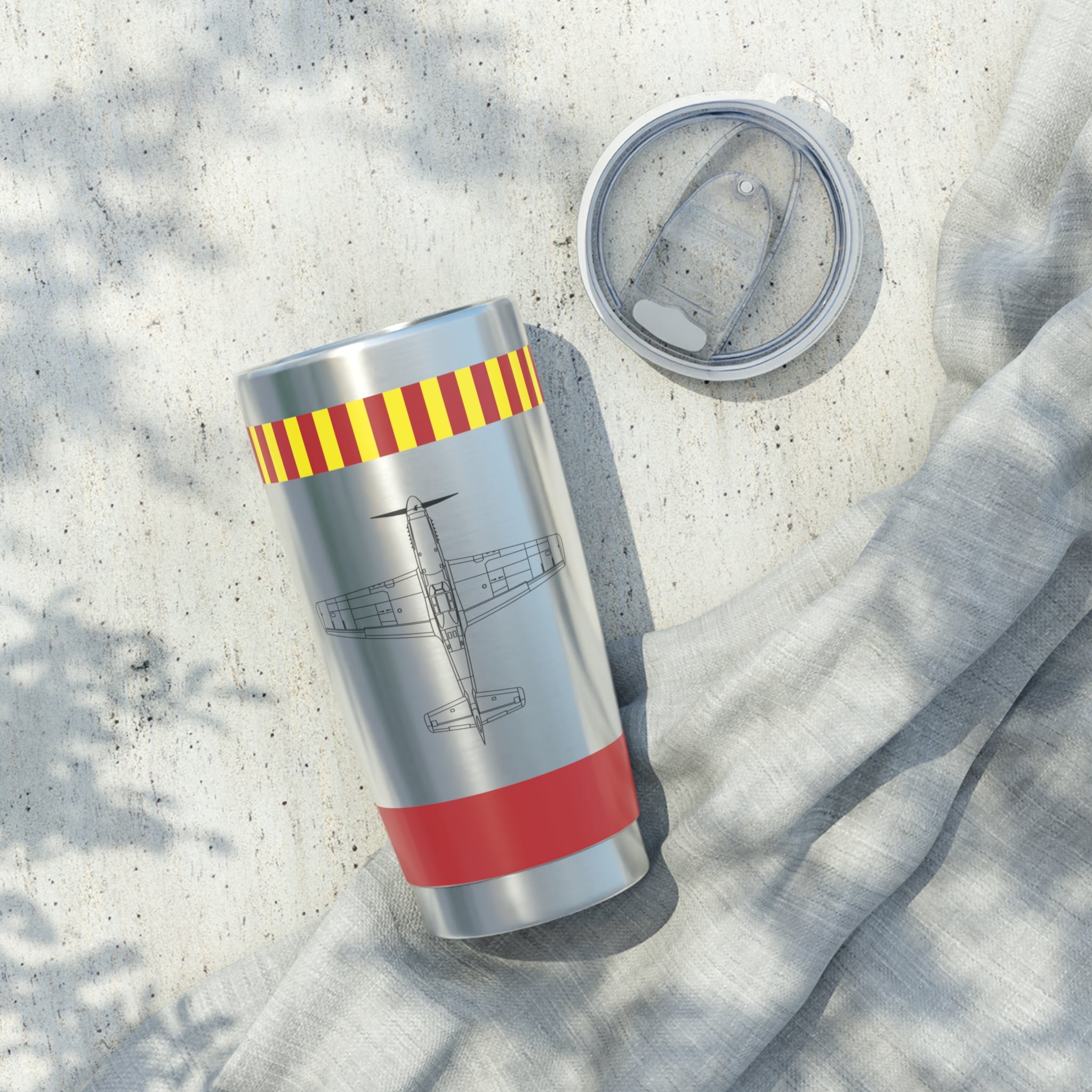 P-51 "Kitten" Inspired 20oz (590ml) Stainless Steel Tumbler - I Love a Hangar