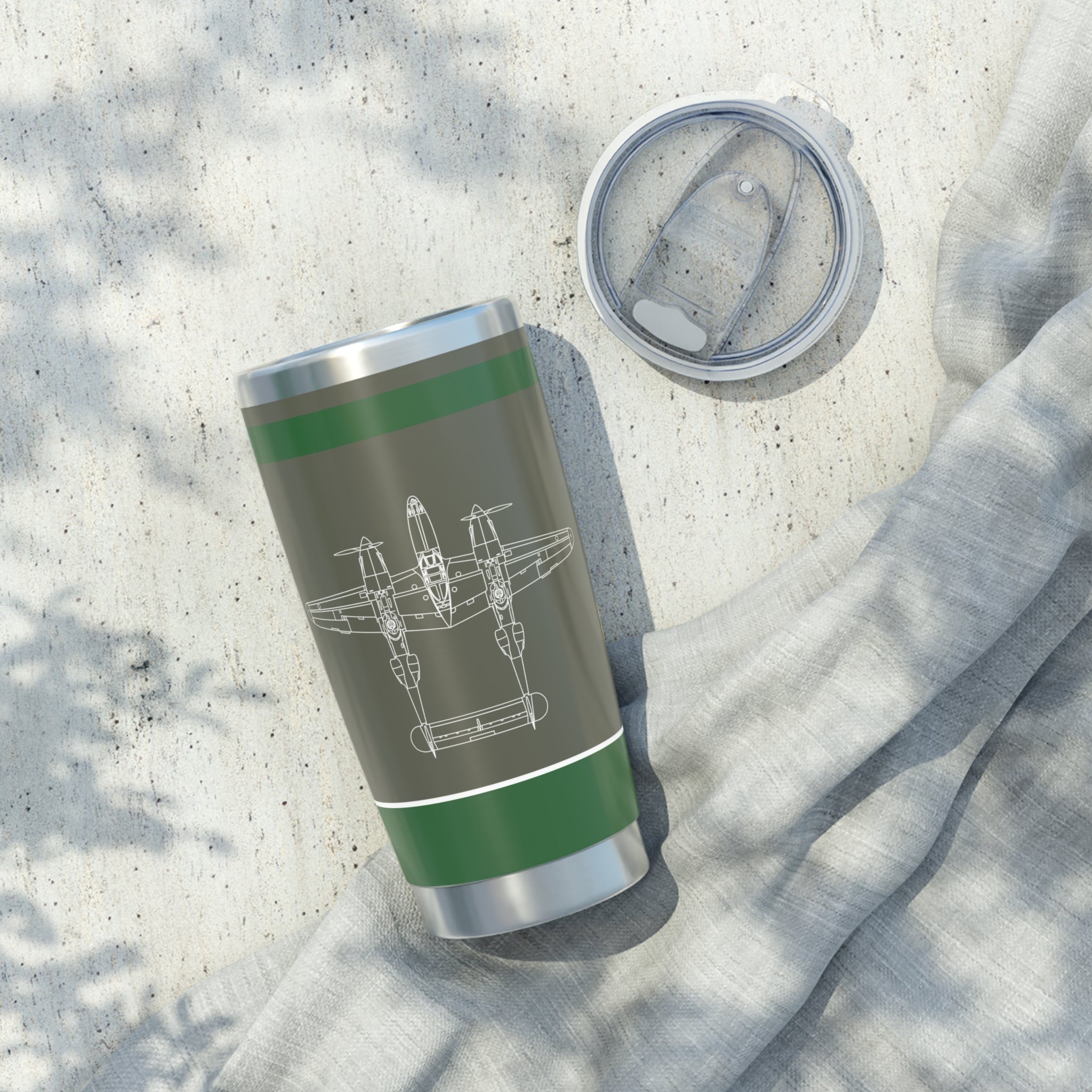 P-38 "Porky II" Inspired 20oz (590ml) Stainless Steel Tumbler - I Love a Hangar