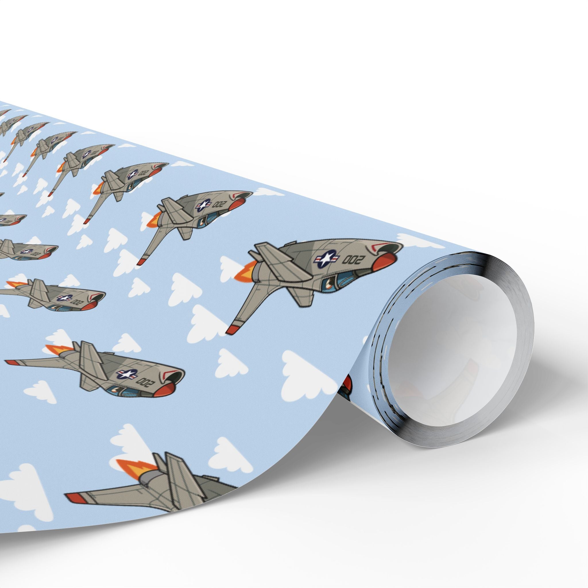 F-8 Crusader Wrapping Paper - Sky Blue