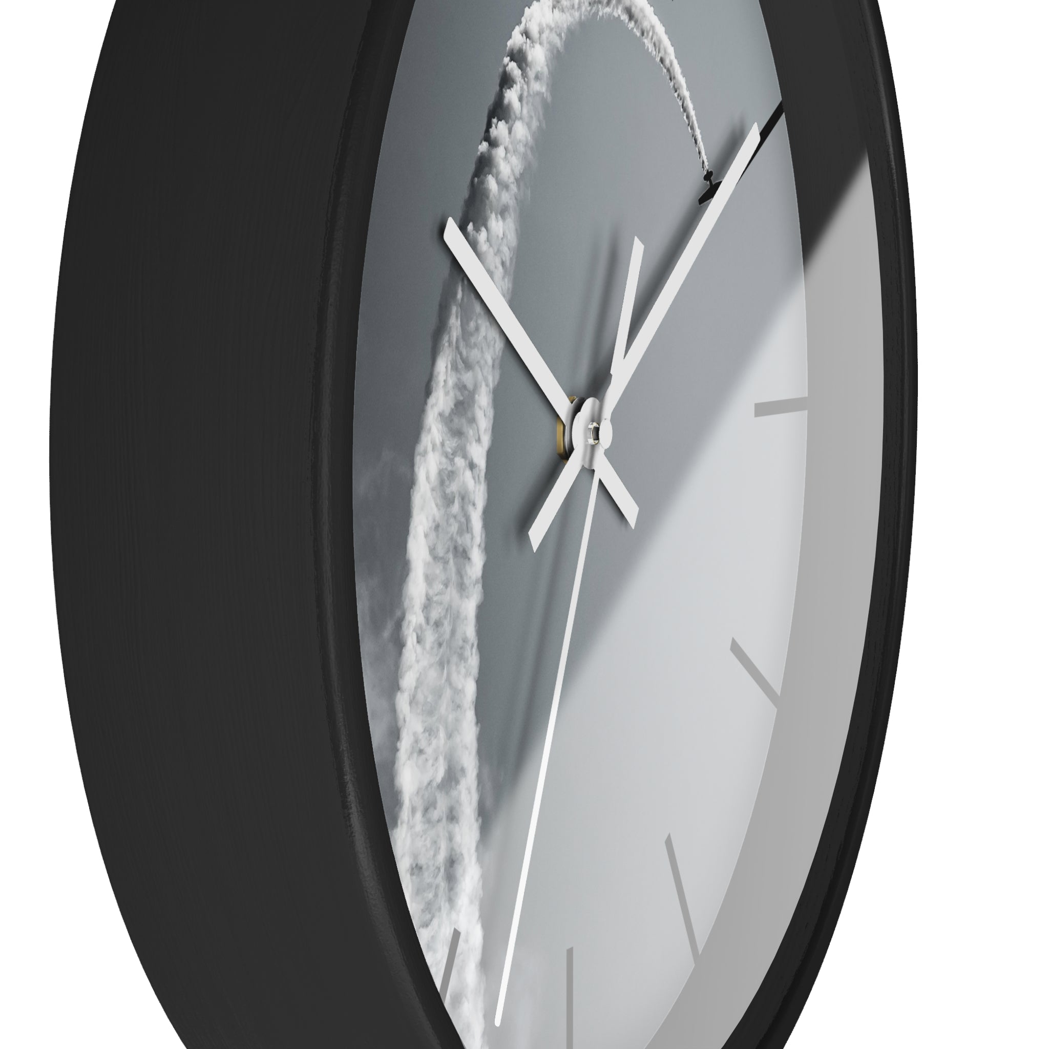 Black & White Wall Aerobatic Clock - I Love a Hangar