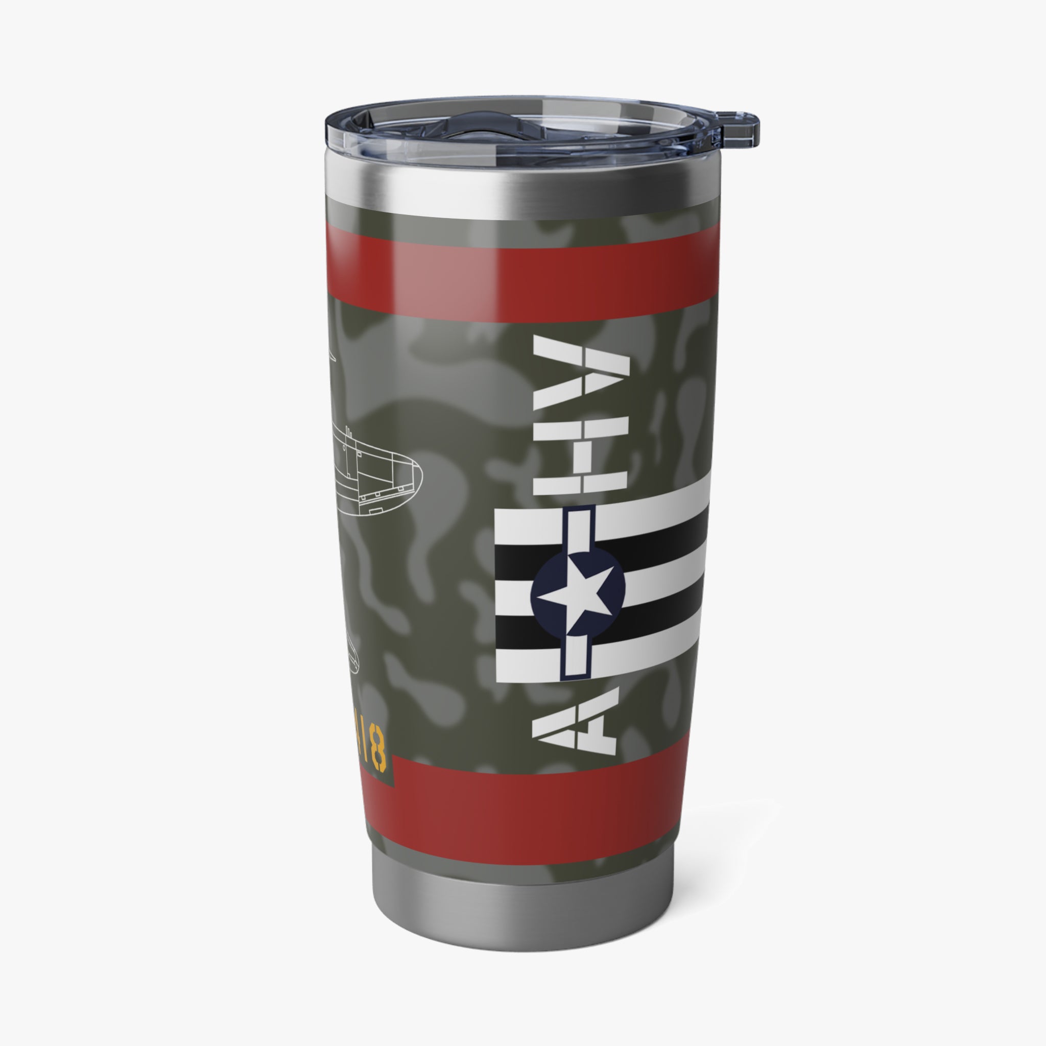 P-47 of Gabby Gabreski Inspired 20oz (590ml) Stainless Steel Tumbler - I Love a Hangar