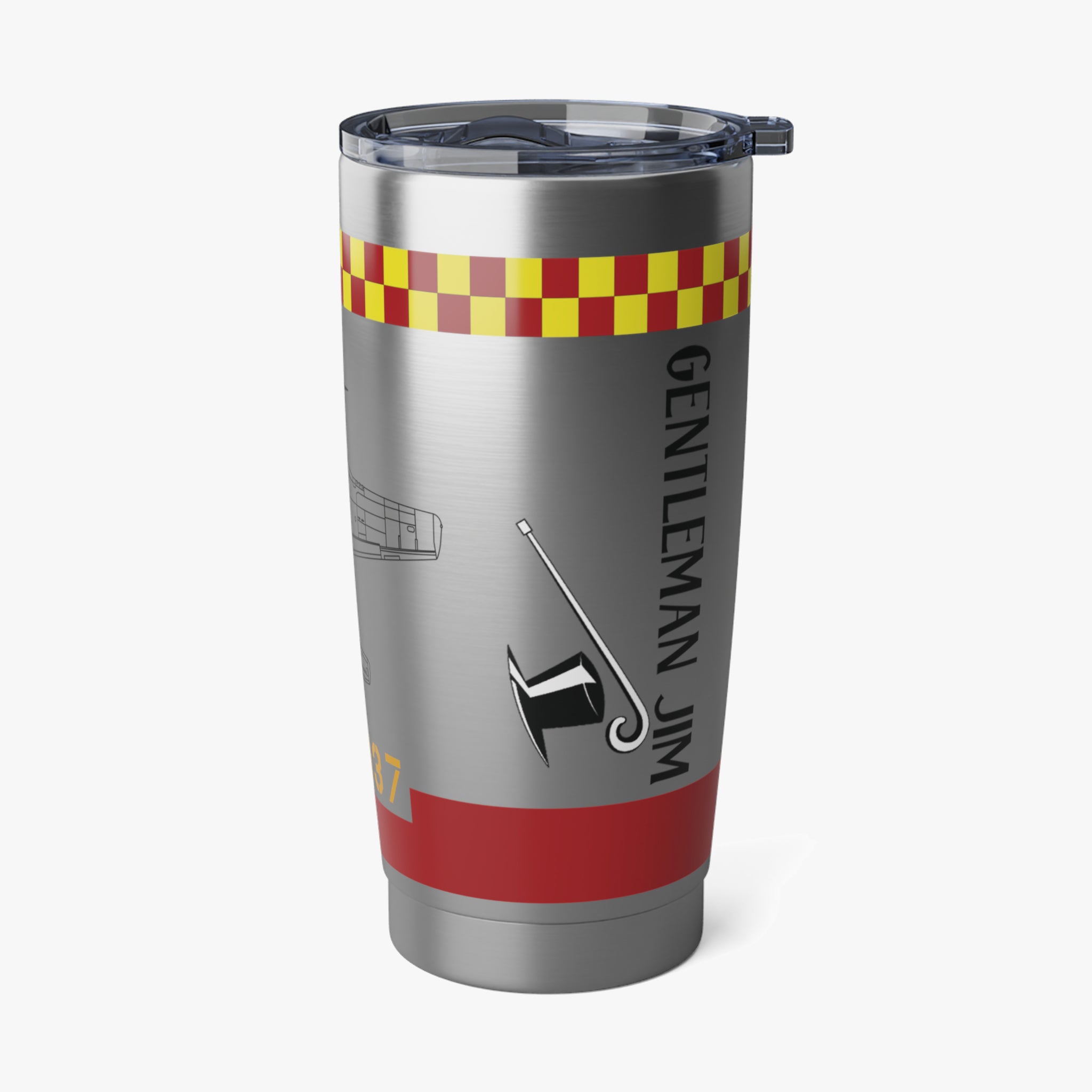 P-51 "Gentleman Jim" Inspired 20oz (590ml) Stainless Steel Tumbler - I Love a Hangar