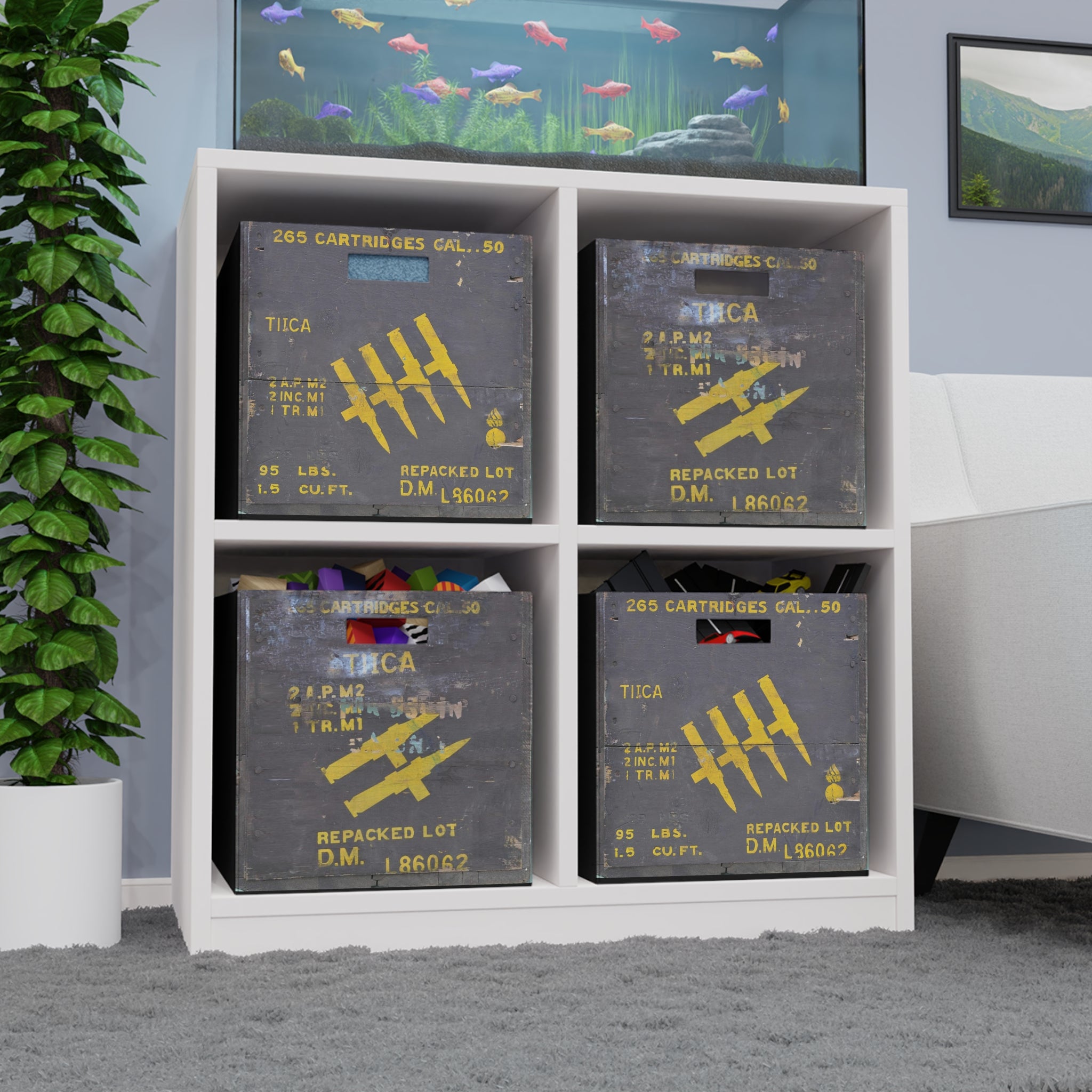 Vintage Style Ammo Crate Felt Storage Box - I Love a Hangar