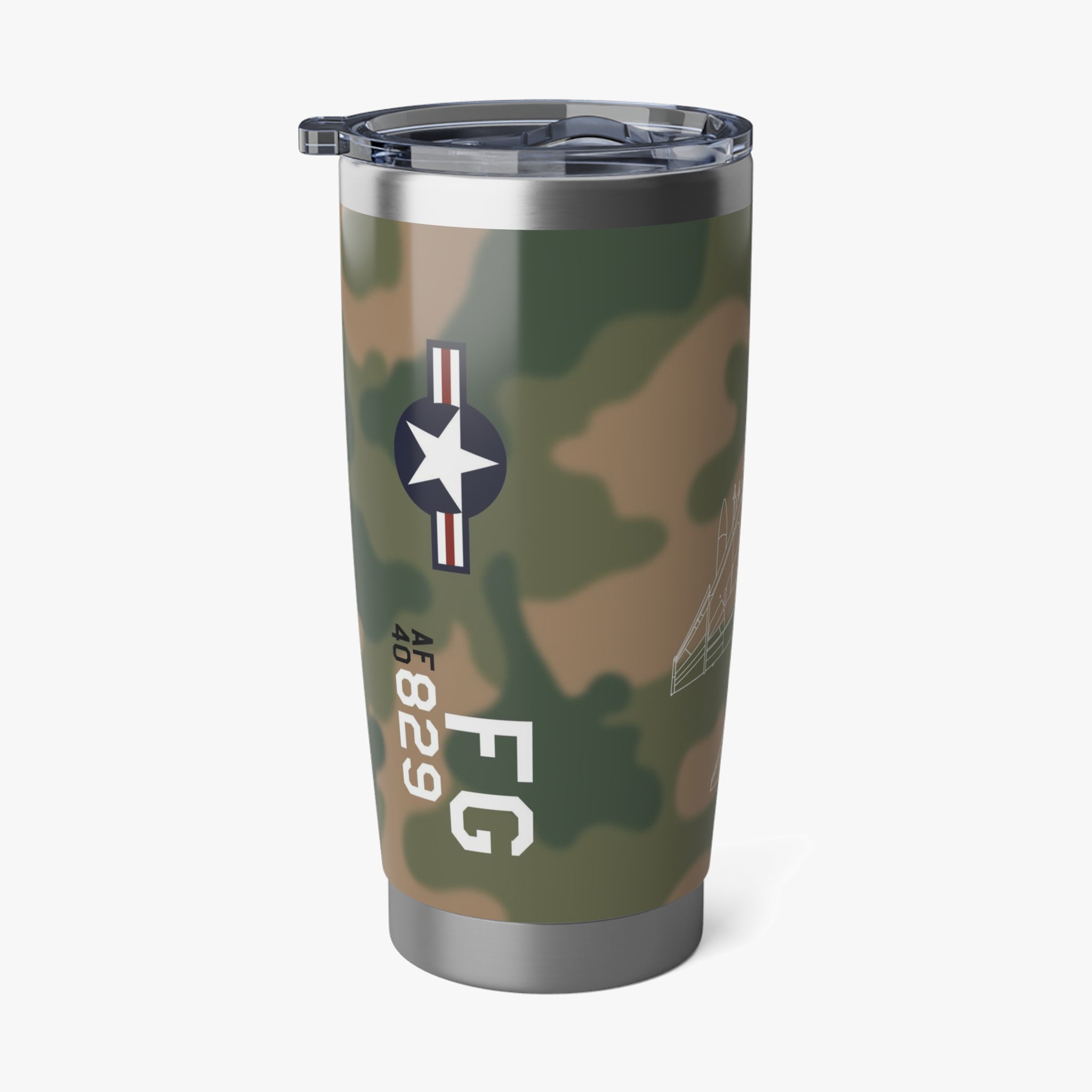F-4 Phantom II "SCAT XXVII" Inspired 20oz (590ml) Stainless Steel Tumbler - I Love a Hangar