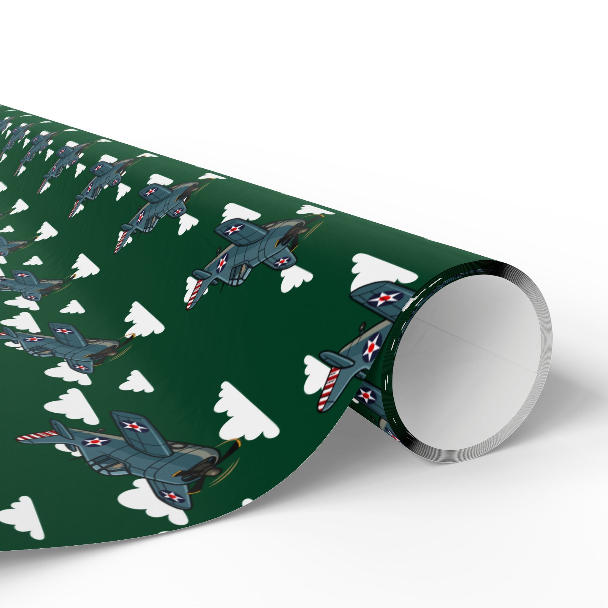 F4F Wildcat Wrapping Paper - Green - I Love a Hangar