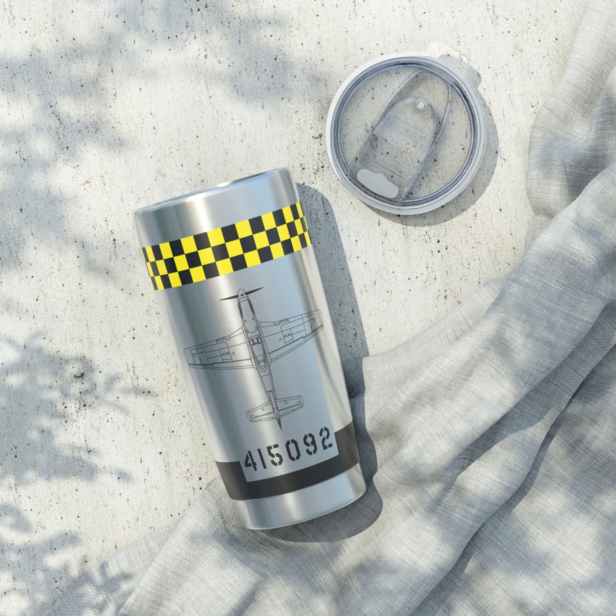 P-51 "Alabama Rammer Jammer" Inspired 20oz (590ml) Stainless Steel Tumbler - I Love a Hangar