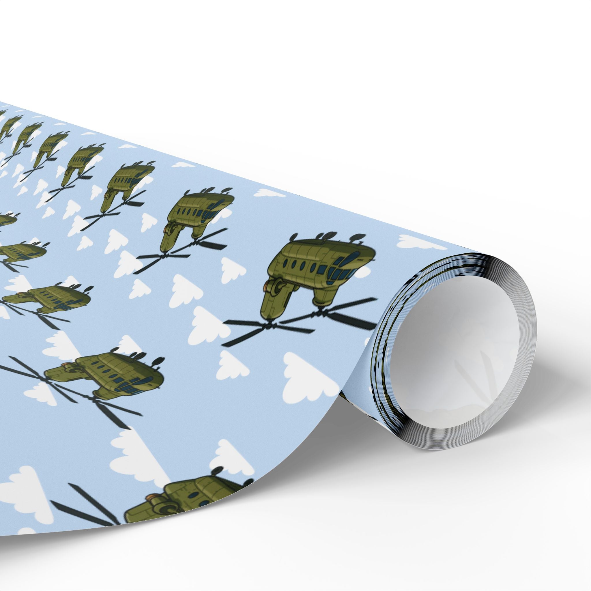 CH-47 Chinook Wrapping Paper - Sky Blue
