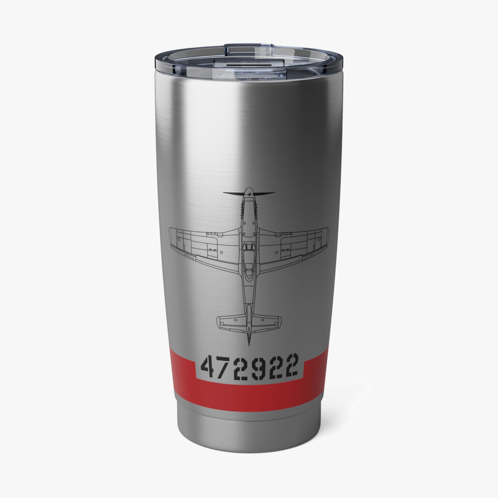 P-51 "SCAT VII" Inspired 20oz (590ml) Stainless Steel Tumbler - I Love a Hangar