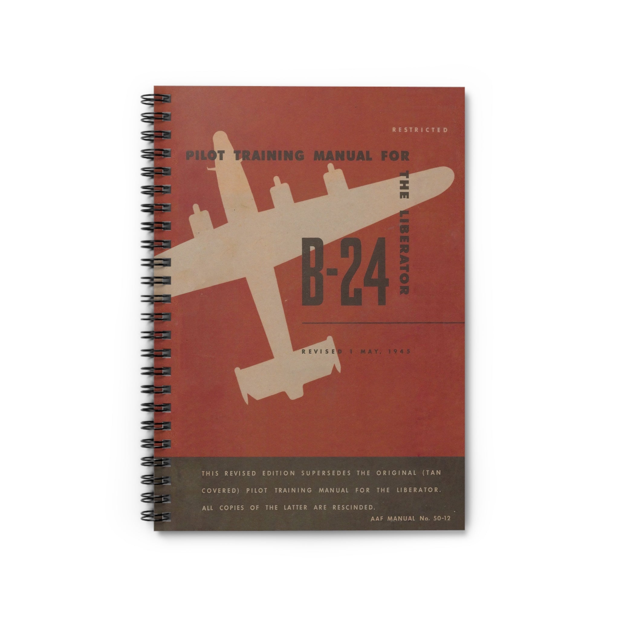B-24 "Liberator" Inspired Spiral Notebook - I Love a Hangar
